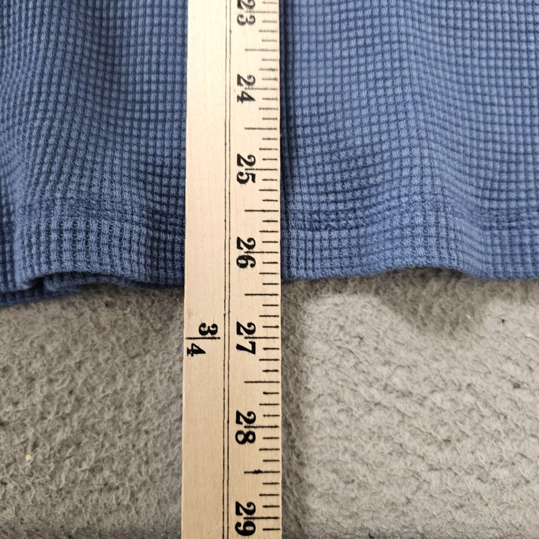 Faherty Faherty Shirt Mens Large Blue Thermal Waffle Knit Long Sleeve Crew Neck Size US L / EU 52-54 / 3 - 7 Thumbnail