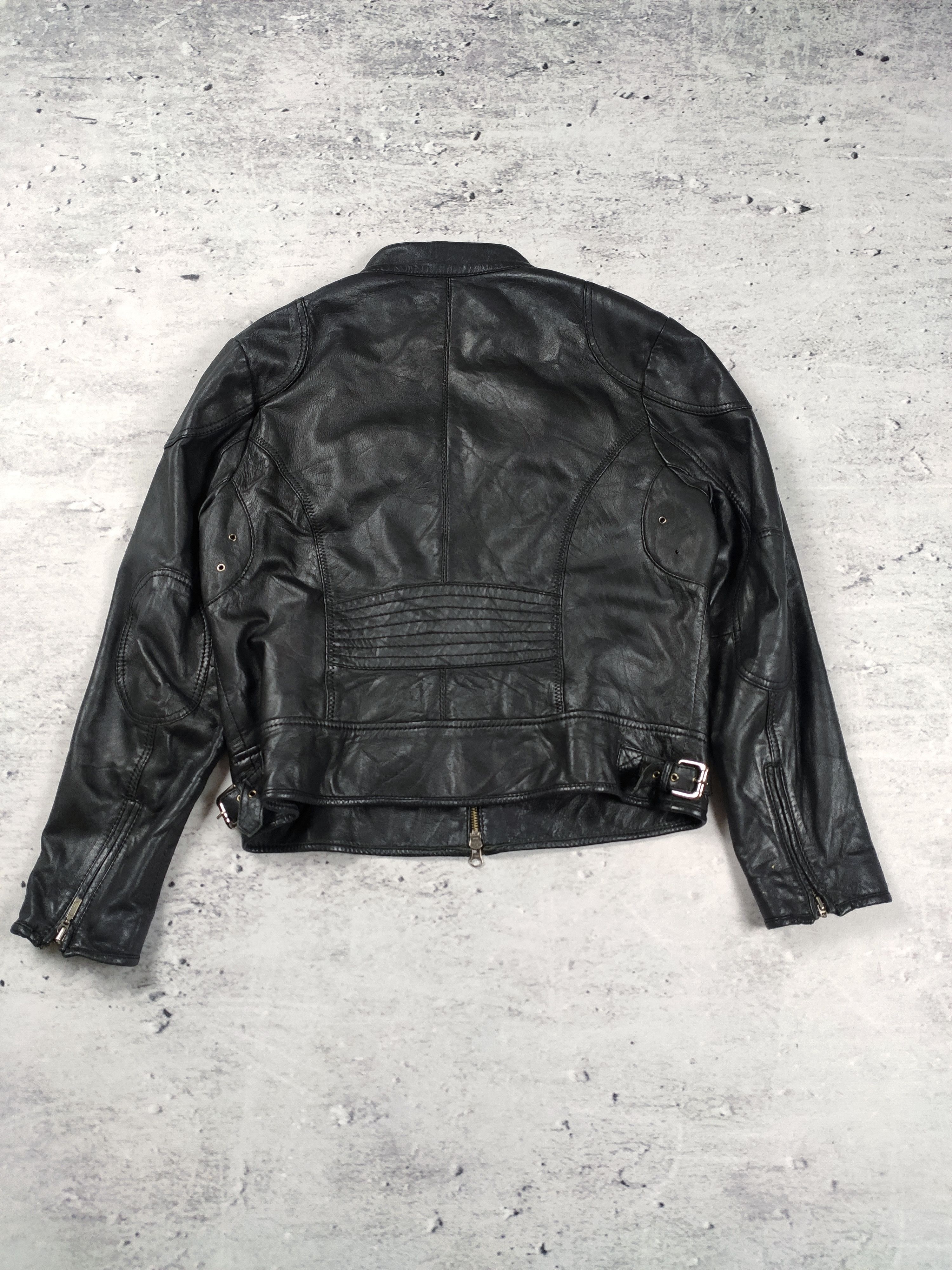 Vintage Vintage leather biker jacket opium cyber Size L / US 10 / IT 46 - 6 Thumbnail