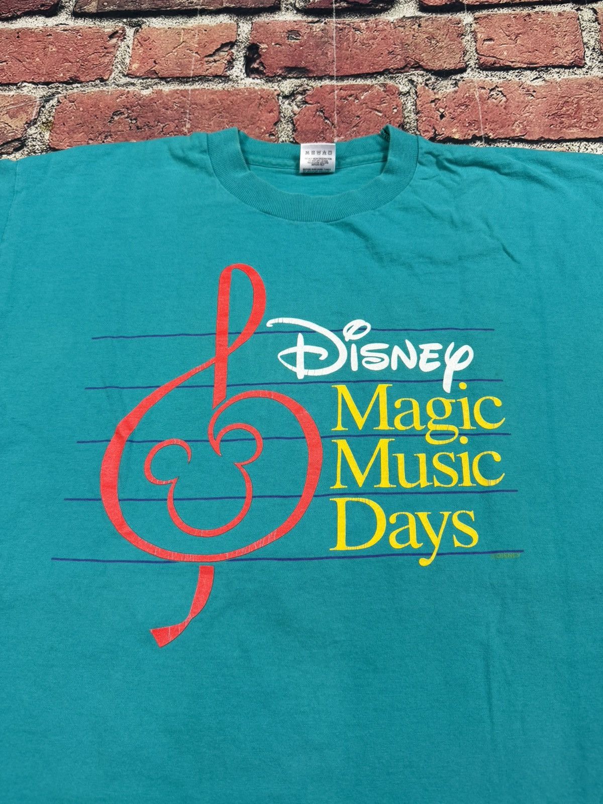 Disney Vintage 90s Disney T-Shirt Magic Music Days Single-Stitch Size US XL / EU 56 / 4 - 3 Thumbnail