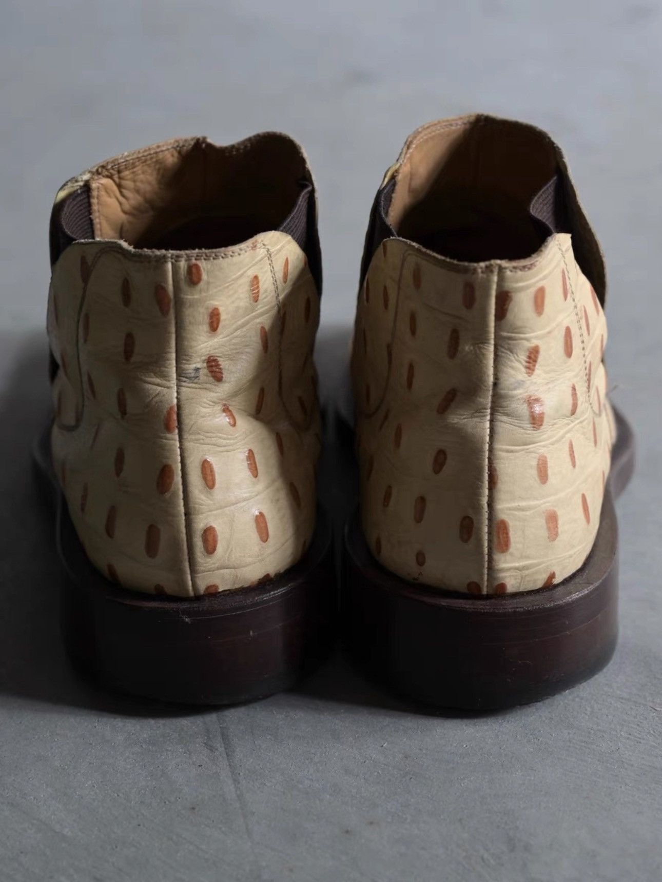 Yoshiyuki Konishi Yoshiyuki Konishi Cowhide embossed square toe Chelsea boots Size US 8 / EU 41 - 3 Thumbnail