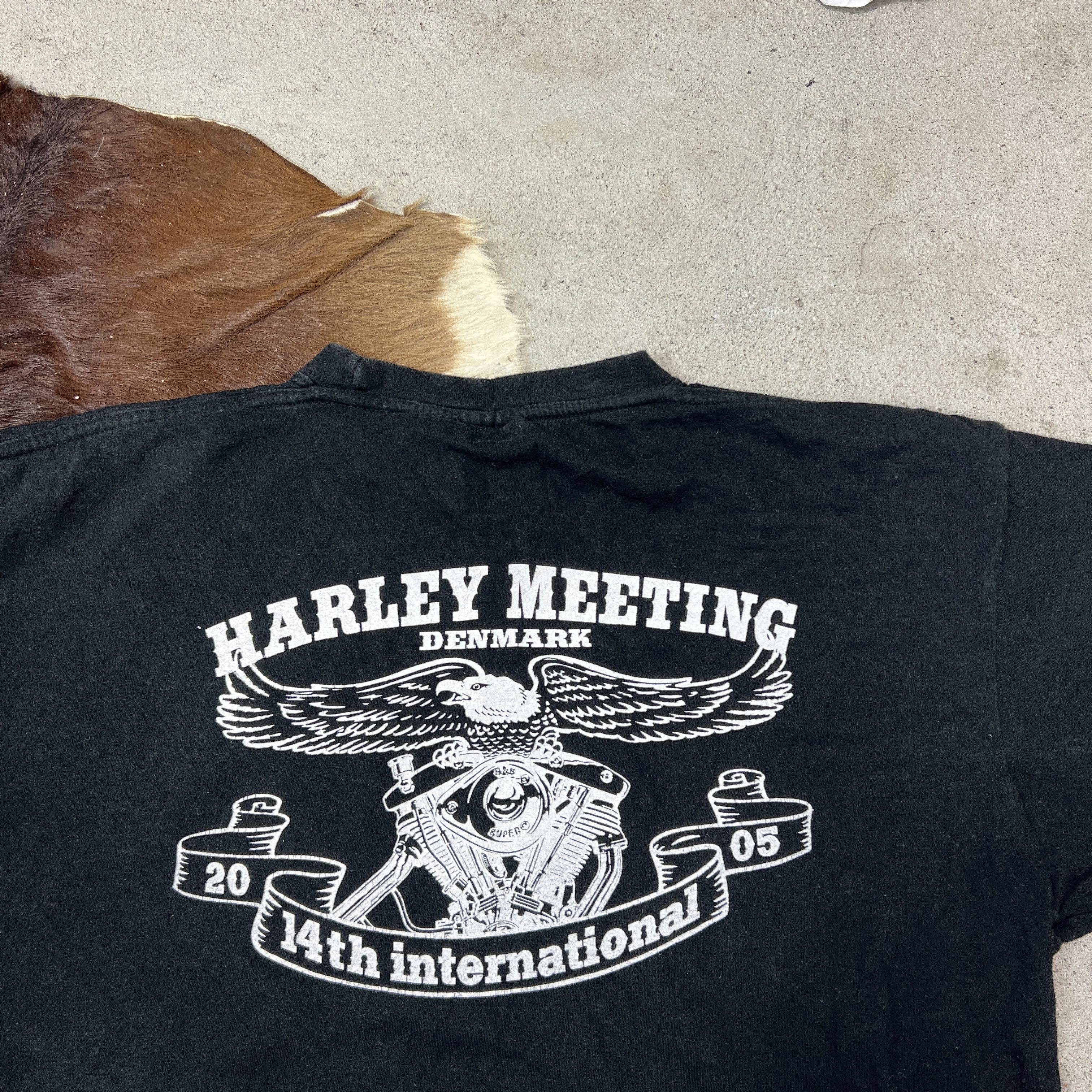 Vintage Vintage Moto Racing Harley Meeting Printed T-shirt Y2K Size US XL / EU 56 / 4 - 4 Thumbnail