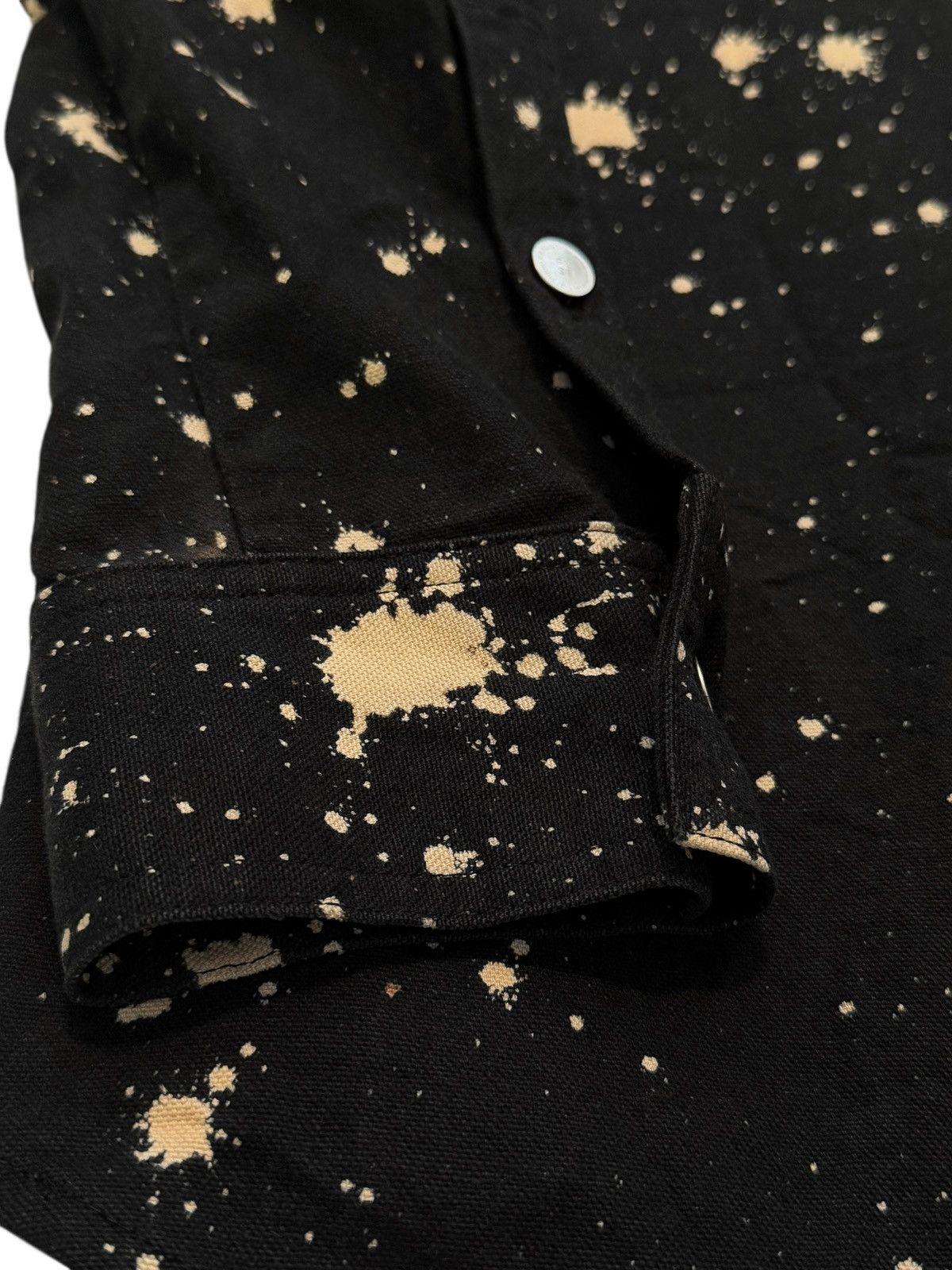 Raf Simons × Sterling Ruby RARE 2014 Runway Sterling Ruby Bleach Acid Denim Work Shirt Size US M / EU 48-50 / 2 - 6 Thumbnail