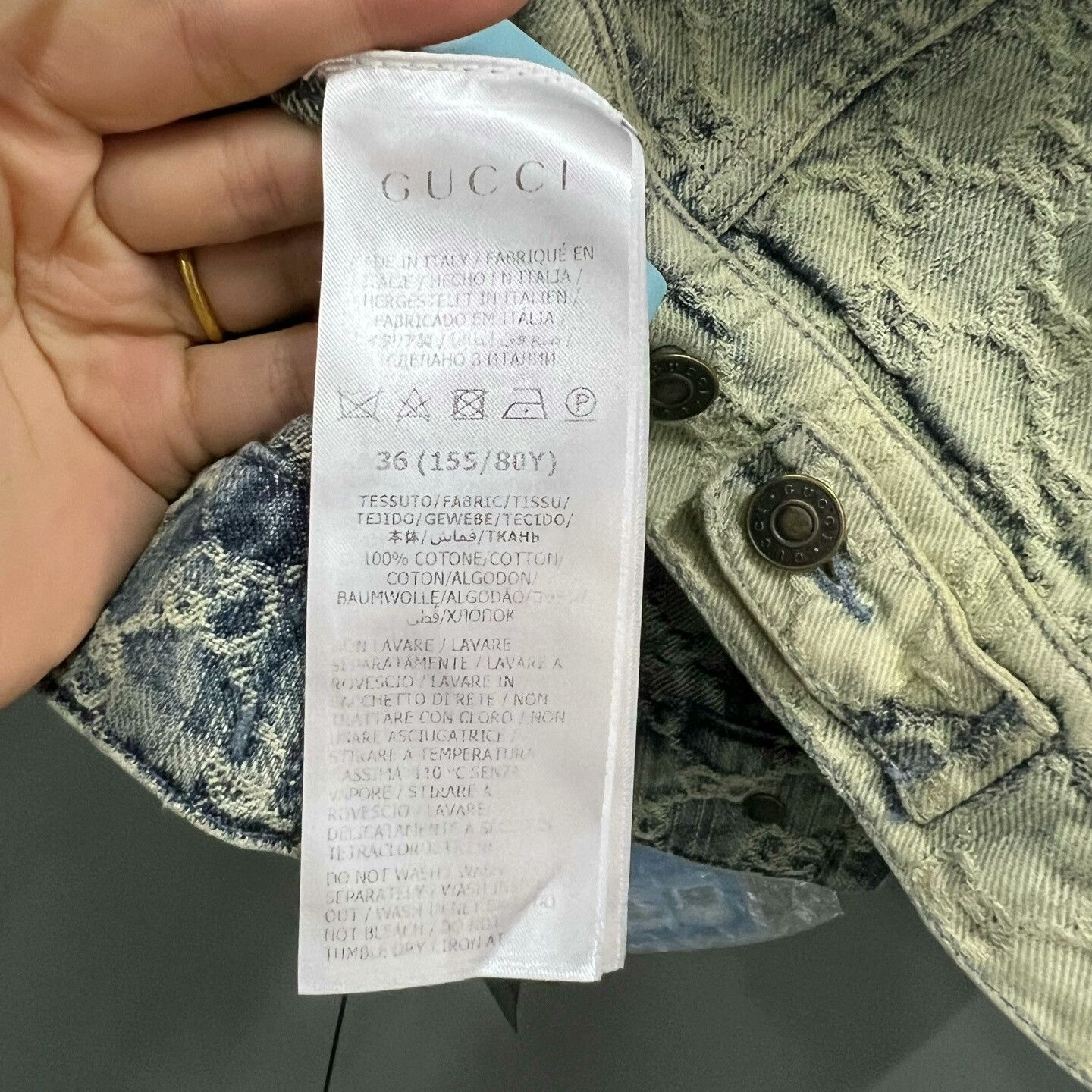 Gucci distressed gucci gg denim jacket 36 Size US S / EU 44-46 / 1 - 4 Thumbnail