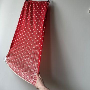 Issey Miyake Pleats Please Red Polka Dot Skirt 9069AC