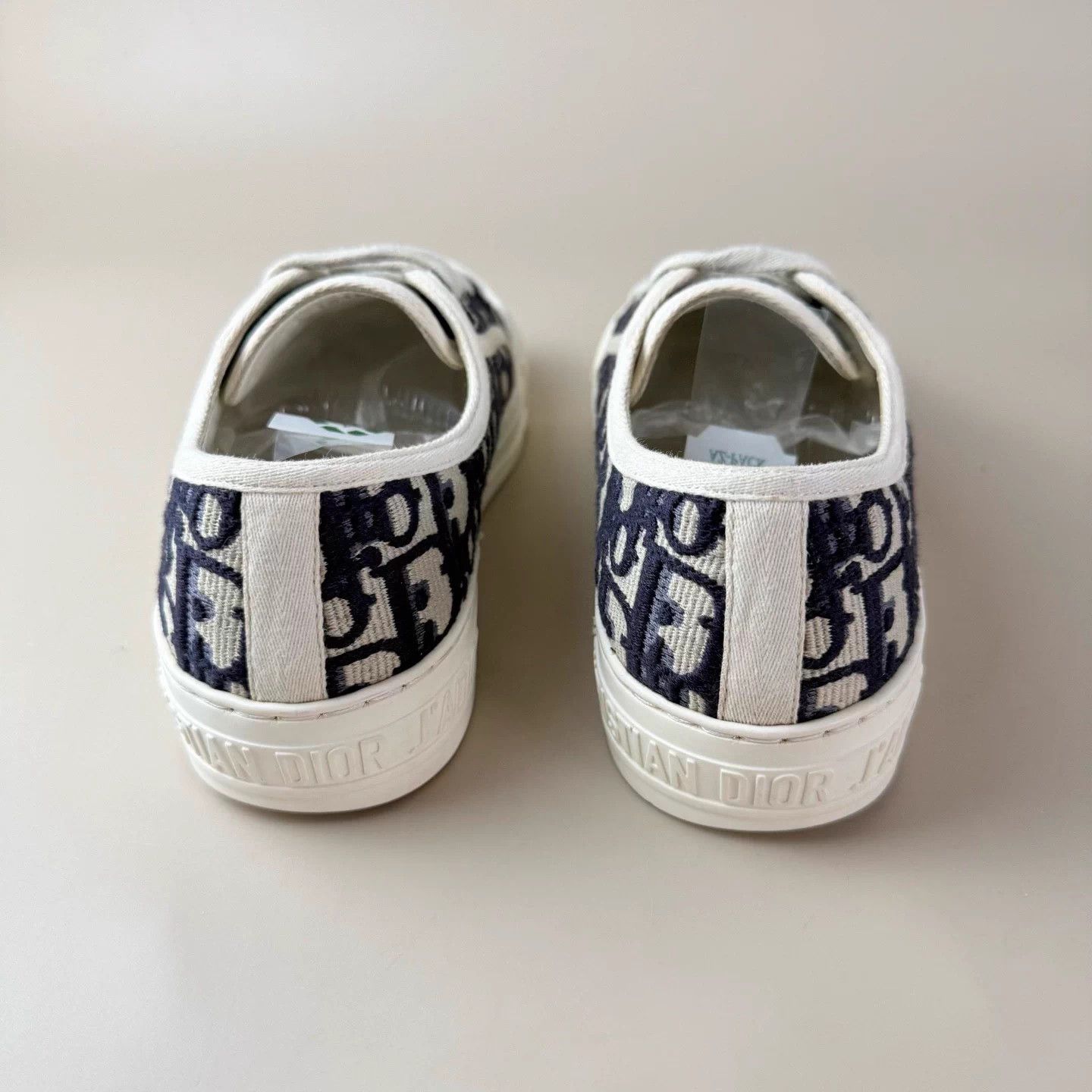 Dior Dior White Blue Embroidered Lace-Up Sneakers 36 99New Size US 5 / IT 35 - 3 Thumbnail