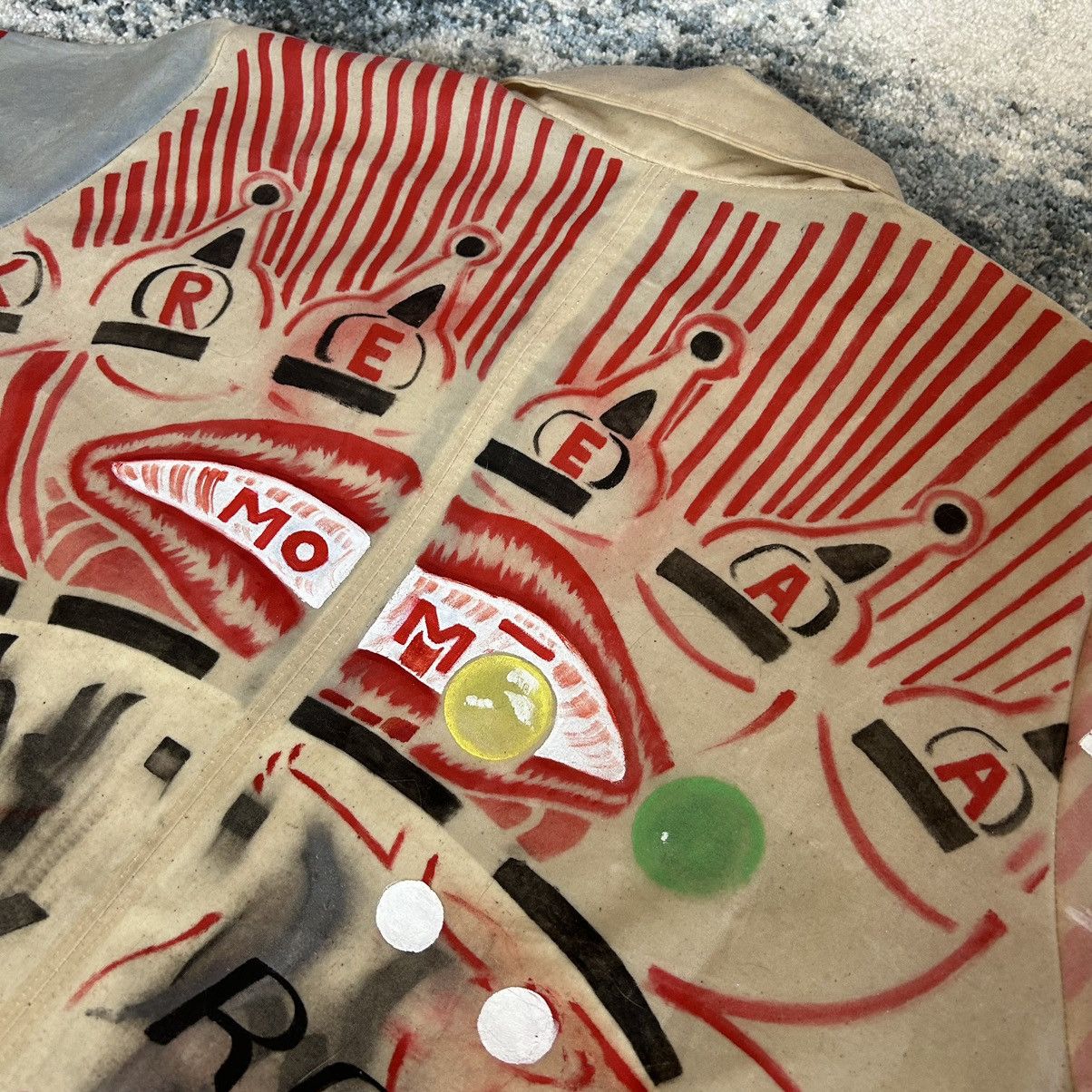 Handmade 1 of 1 MONOLiTH GORE HANDPAiNTED WAXED COTTON CANVAS JACKET Size US L / EU 52-54 / 3 - 23 Thumbnail