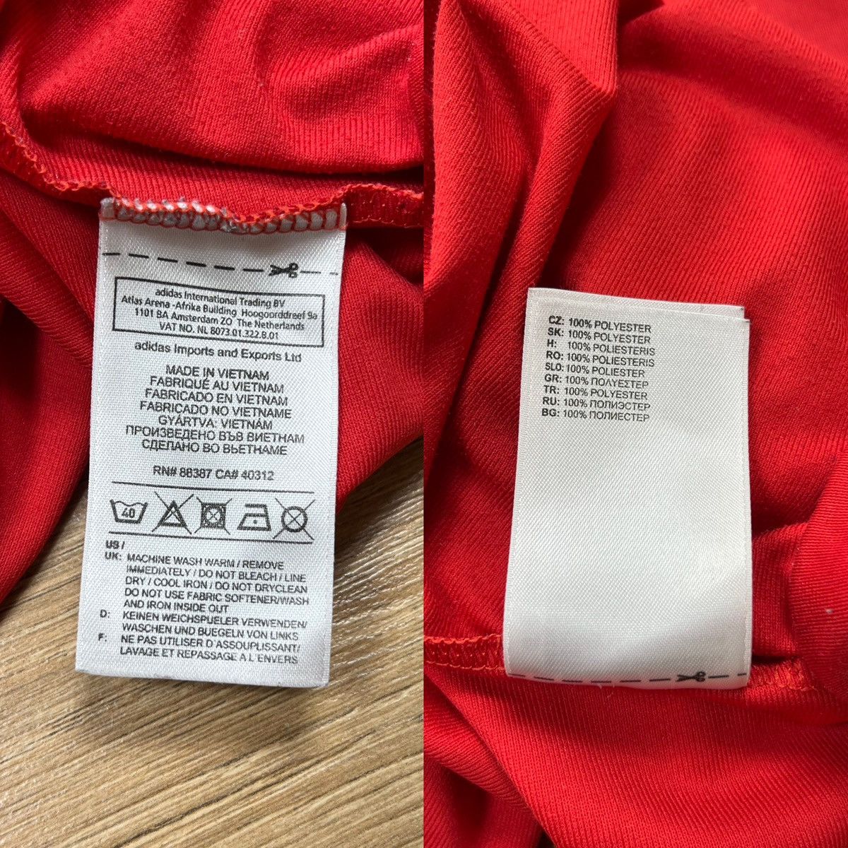 Adidas Adidas Real Madrid 2011-12 Third Kit Red T-Shirt Jersey Size US XL / EU 56 / 4 - 19 Thumbnail