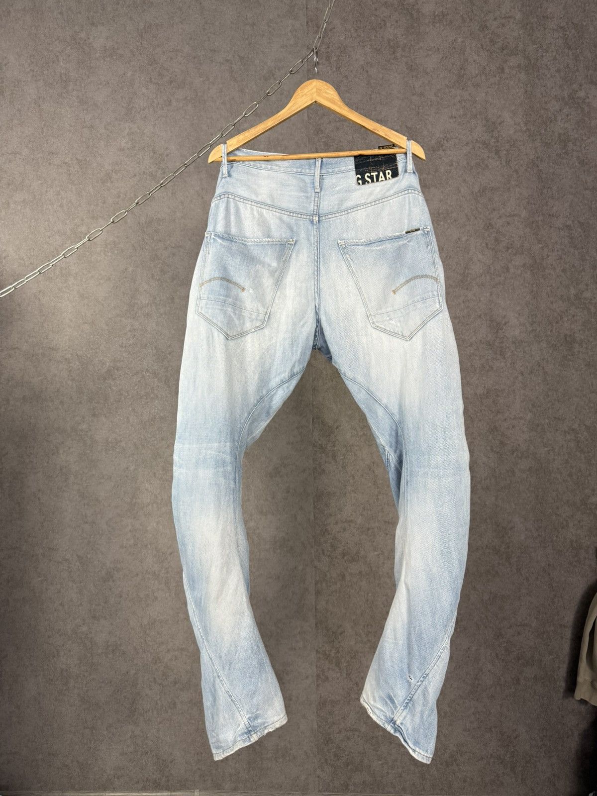 G-Star G Star Raw designer distressed asymmetric jeans Size US 34 / EU 50 - 6 Thumbnail