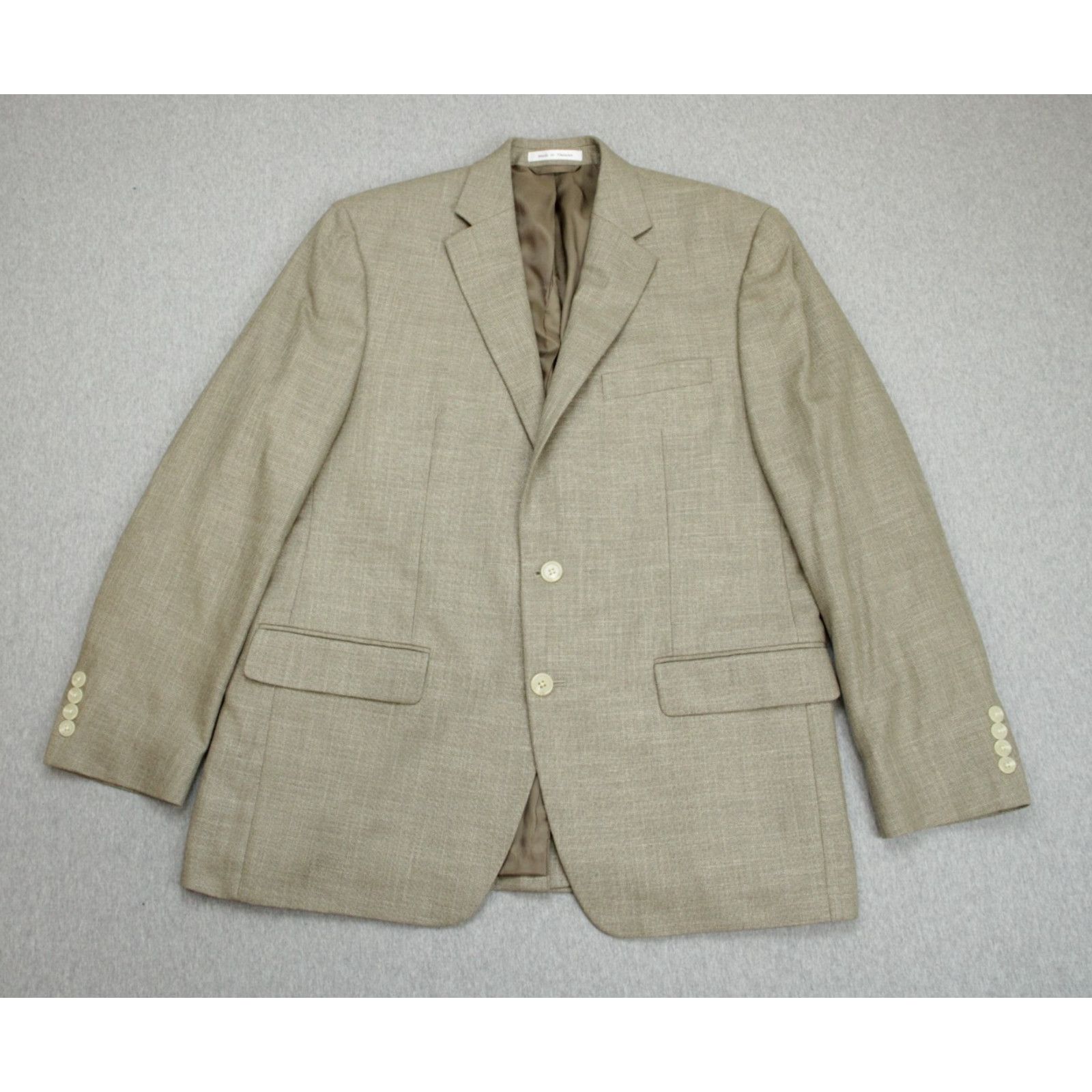 Lauren Ralph Lauren Lauren Ralph Lauren Blazer Mens 42R Beige Hopsack Size 42R - 3 Thumbnail