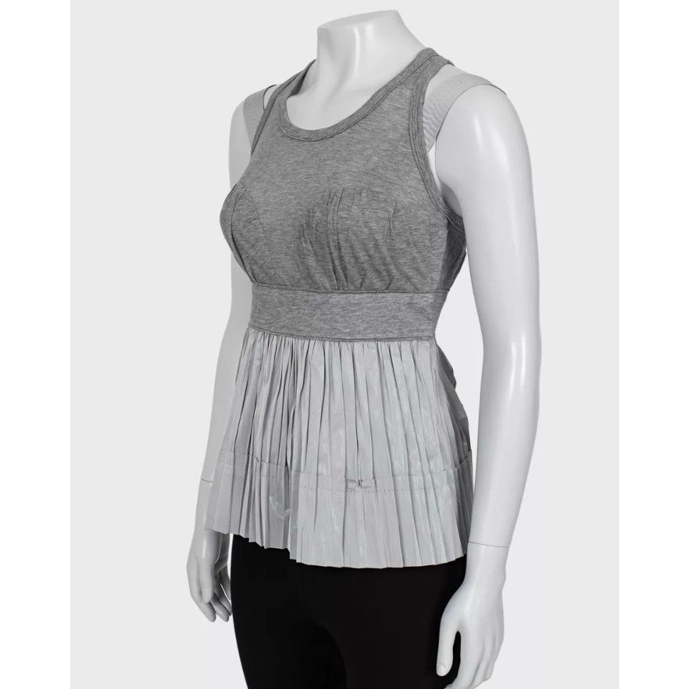 Louis Vuitton Louis Vuitton Gray Pleated Tank Top - Size 36/S Size XS / US 0-2 / IT 36-38 - 2 Thumbnail