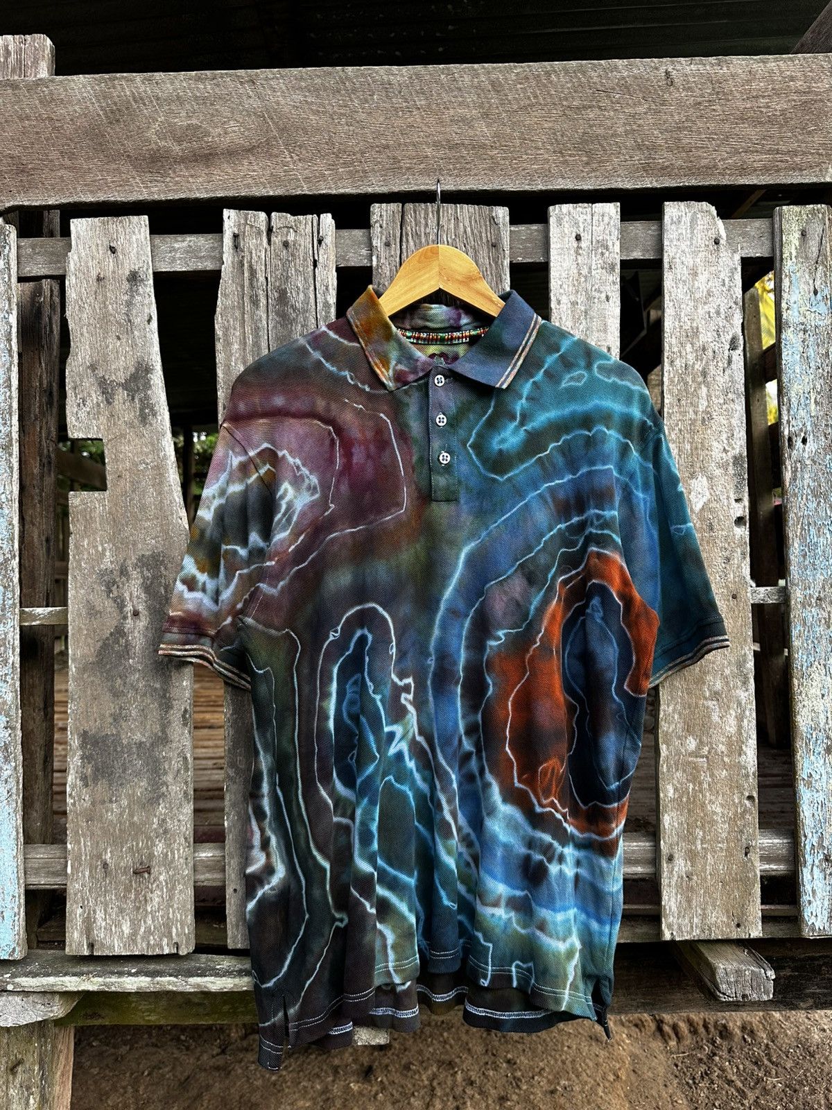Robert Graham Robert Graham Rainbow Polo Tee Size US L / EU 52-54 / 3 - 3 Thumbnail