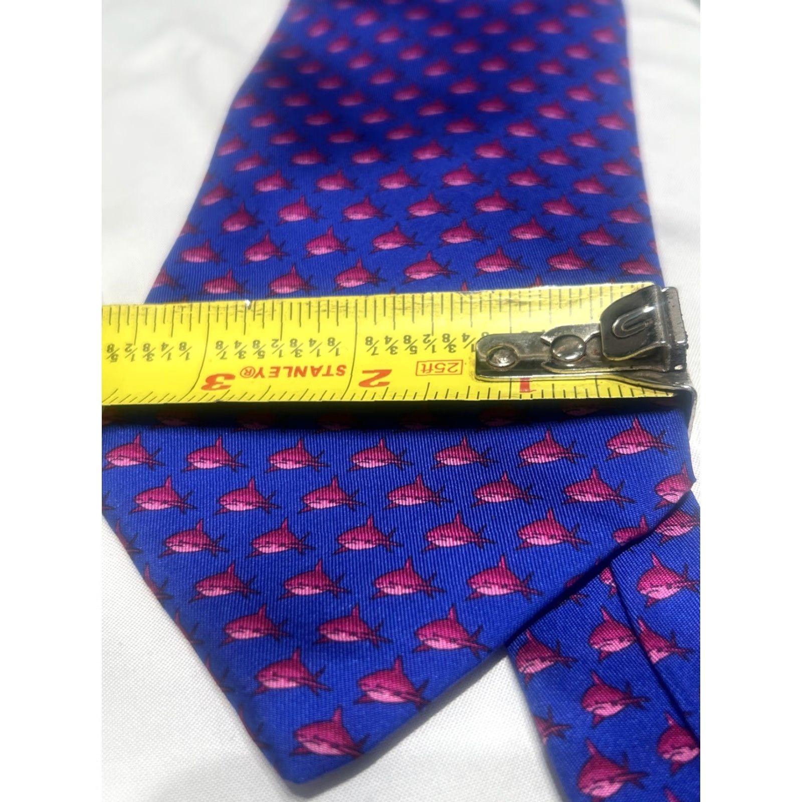 Robert Talbott Robert Talbott Necktie Silk Blue Multi Animal Print 57x3.75 USA Luxury Flawless Men Tie Size ONE SIZE - 3 Thumbnail