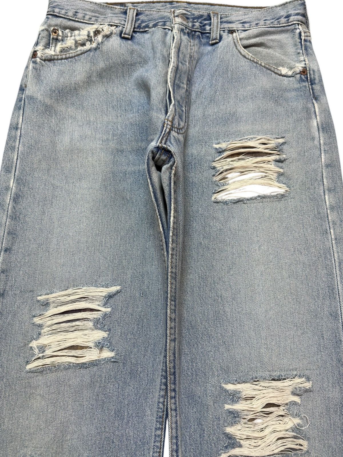 Levi's Vintage Clothing Vintage Levi’s 501 Faded Distressed Denim Size US 29 - 2 Thumbnail
