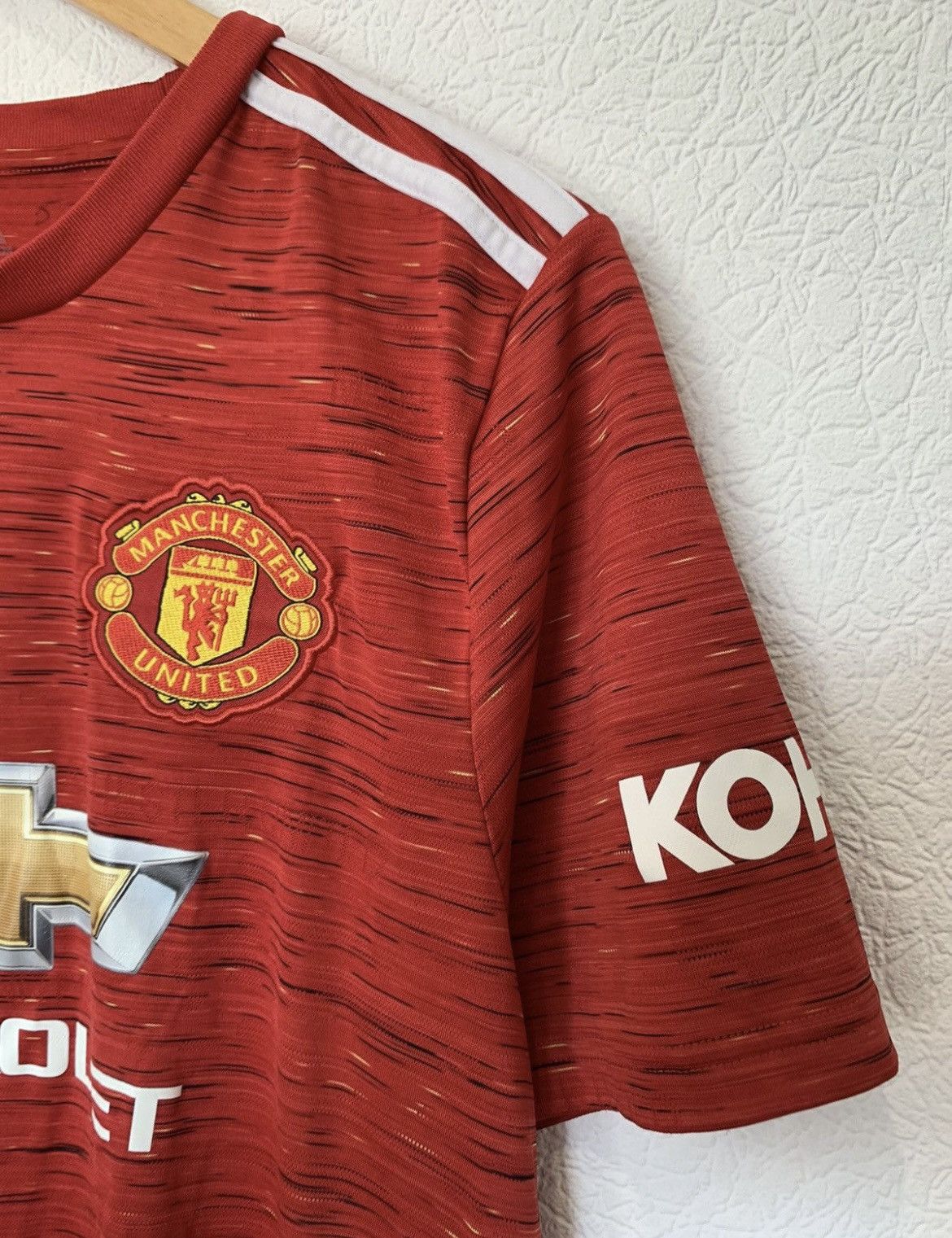 Adidas MANCHESTER UNITED ADIDAS 2020/2021 HOME KIT SOCCER JERSEY Size US L / EU 52-54 / 3 - 4 Thumbnail