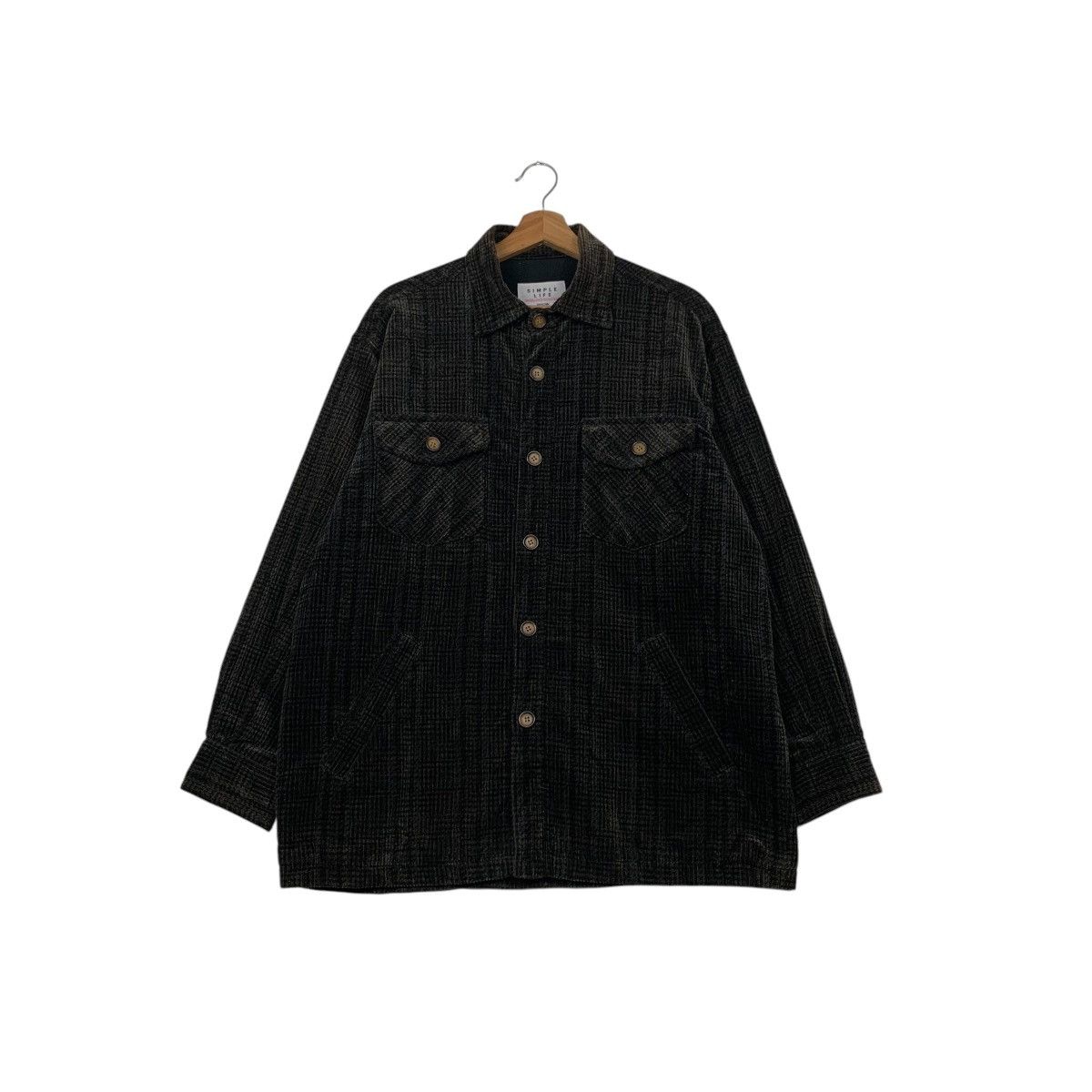 Japanese Brand 90’s SIMPLE LIFE Japan Work Casual Flannel Jacket #2289-C102 Size US M / EU 48-50 / 2 - 1 Thumbnail