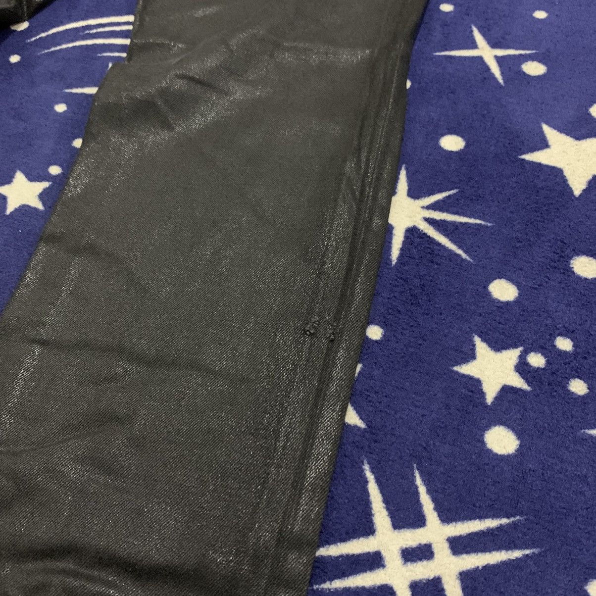 Vintage Edwin 503ZZ Waxed Jeans Black Coated Japan Denim