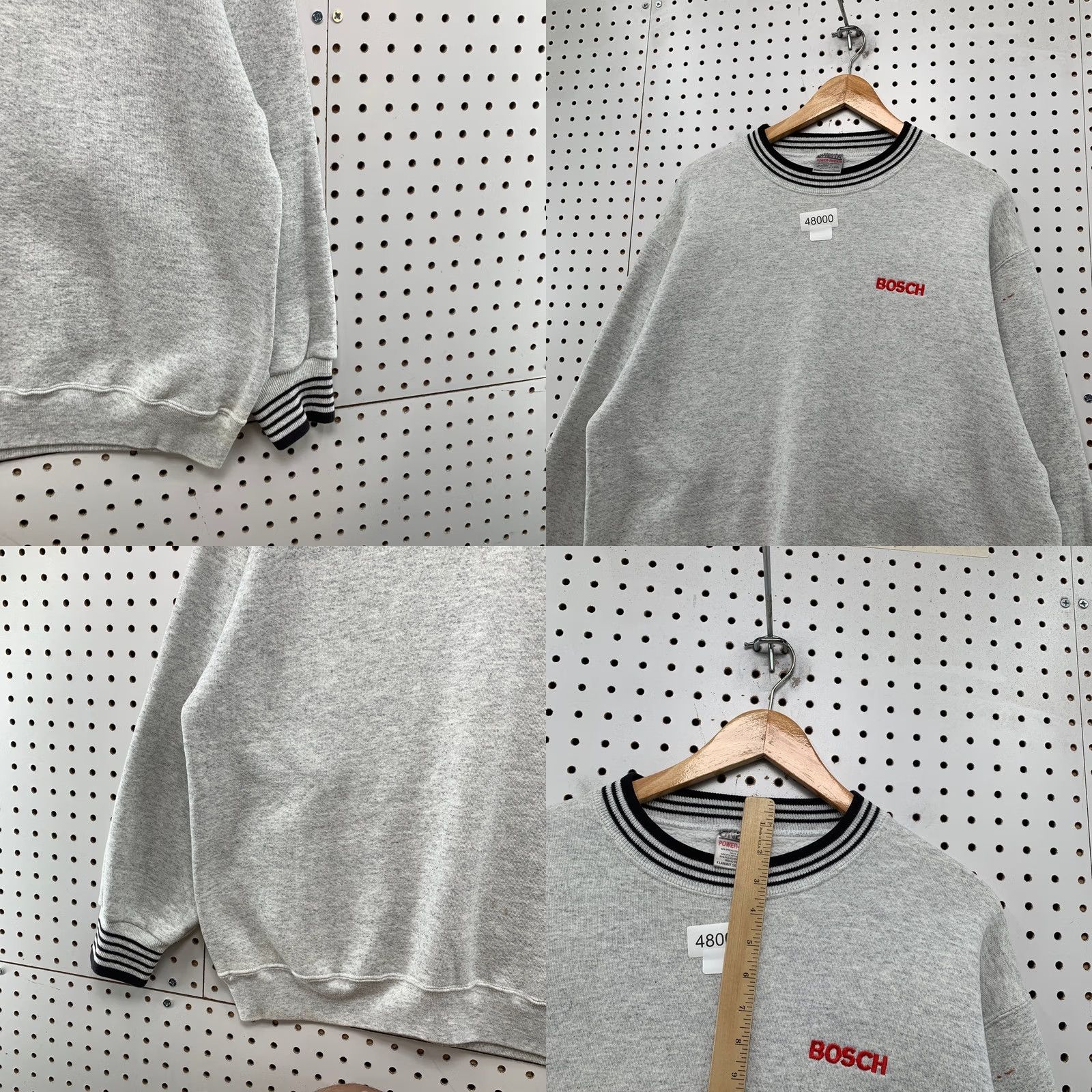 Vintage VINTAGE Bosch Sweatshirt Mens XL Gray Heavyweight Fleece Crewneck USA Shirt Mens XL Gray 90s Heavyweight Size US XL / EU 56 / 4 - 8 Thumbnail