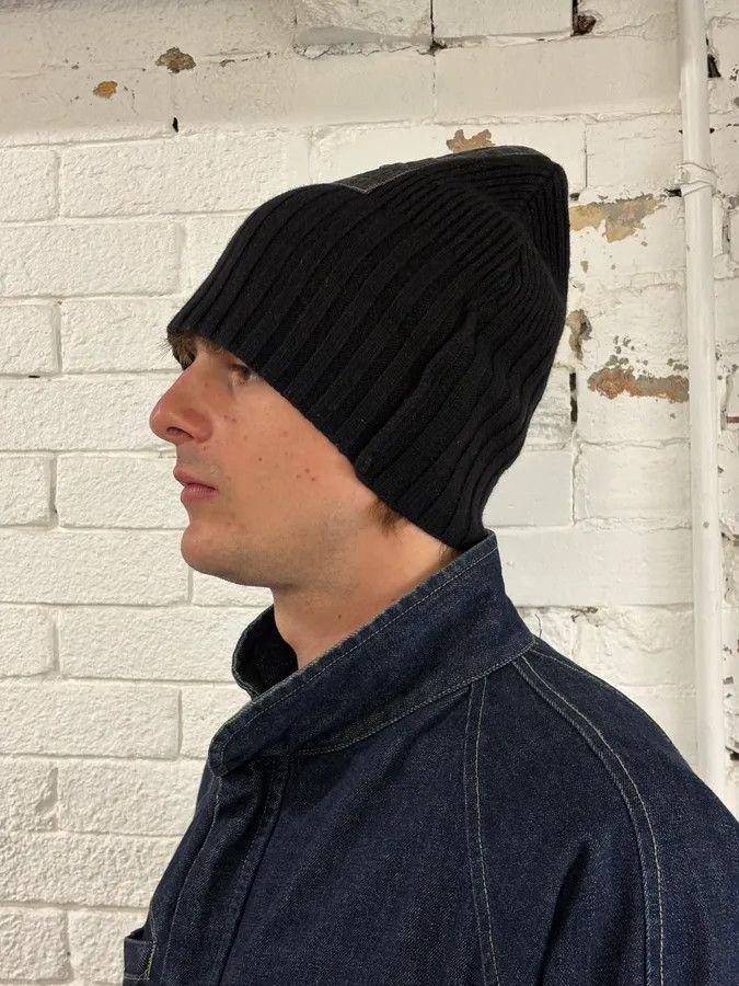 Dolce & Gabbana AW2006 Dolce & Gabbana Black Wool Ribbed Beanie Size ONE SIZE - 3 Thumbnail