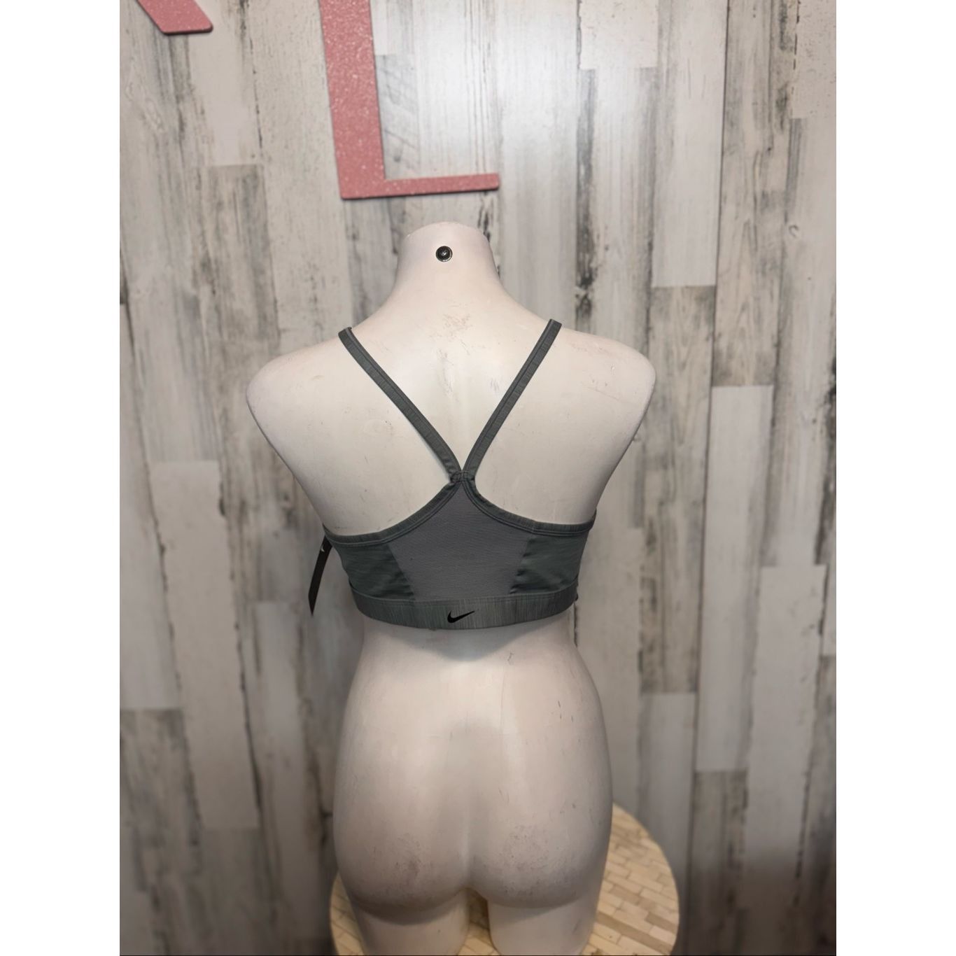 Nike Nike Dri-Fit Zip Front Sports Bra XL Gray — High Support Training Activewear Top Size ONE SIZE - 6 Thumbnail