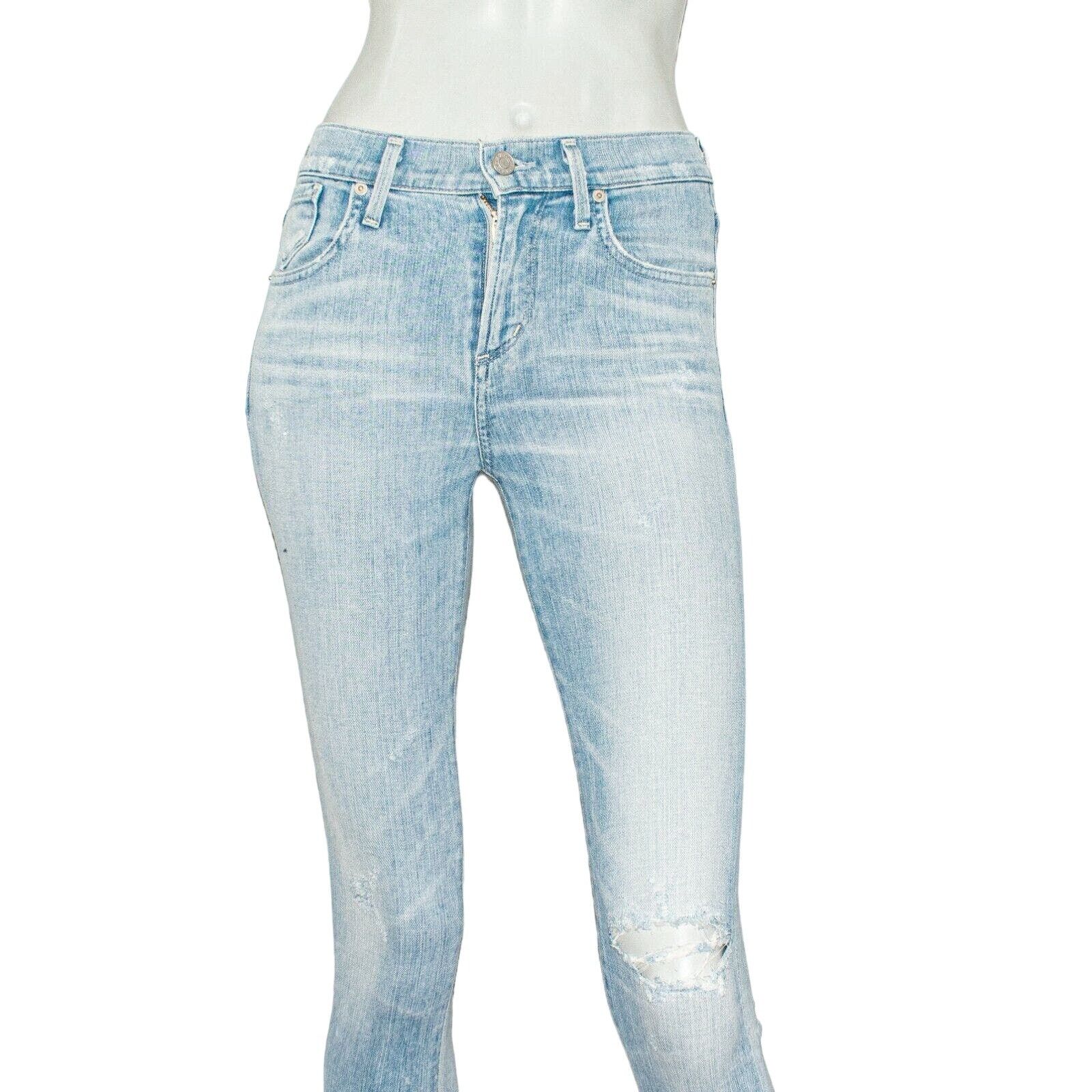 Agolde AGOLDE Sophie Skinny Denim Jeans light wash Rip distressed Size 24" / US 00 / IT 34 - 8 Thumbnail