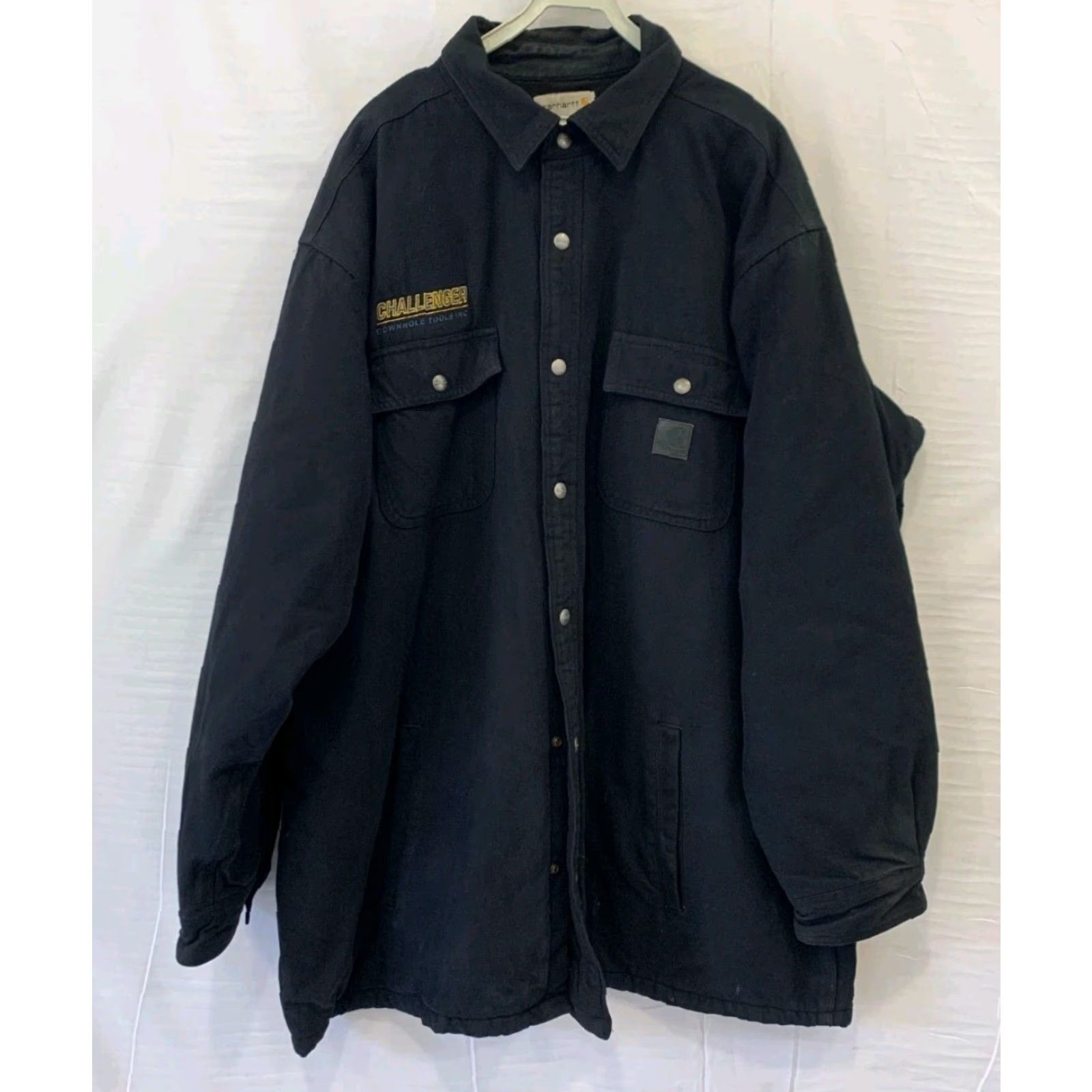 Carhartt Carhartt Shirt Jacket 2XL Black Snap Button Work Shirt Heavy Cotton XXL#154 Shirt Men 2XL Black Workwear Snap Button Size US XXL / EU 58 / 5 - 2 Thumbnail