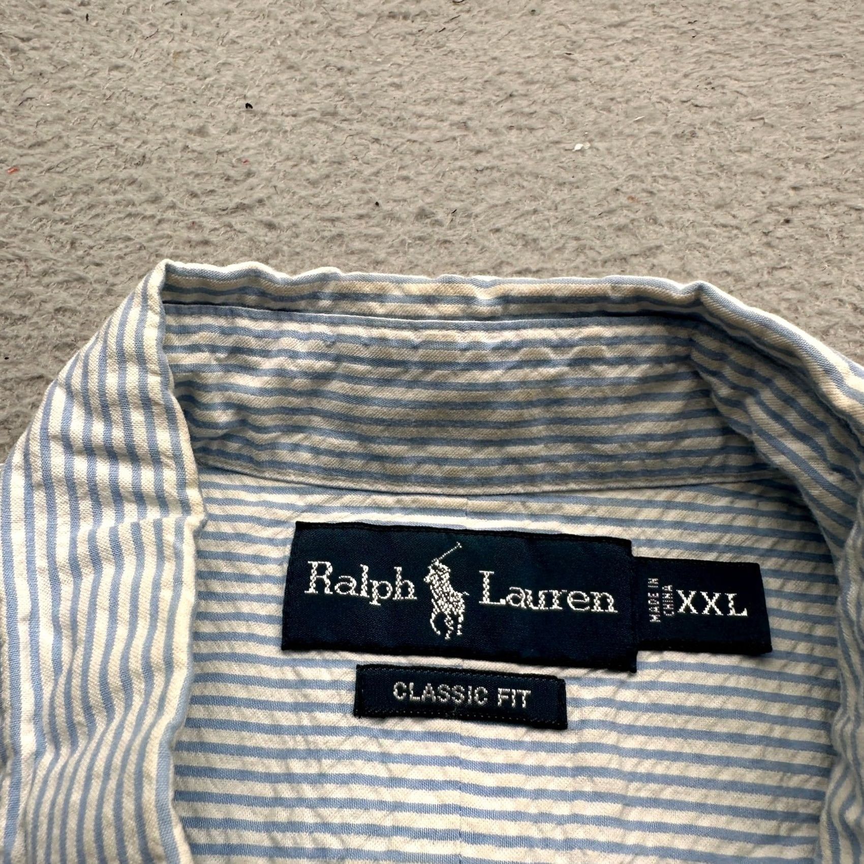 Ralph Lauren Ralph Lauren Button-Up Shirt Mens 2XL Short Sleeve Pinstripe Blue Classic Fit Polo Pony Striped Casual Formal Travel Men Size US XXL / EU 58 / 5 - 3 Thumbnail