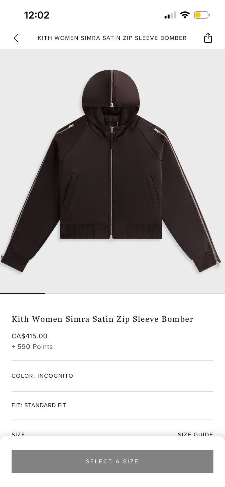 Kith Kith Women Simra Satin Zip Bomber Size M / US 6-8 / IT 42-44 - 2 Thumbnail