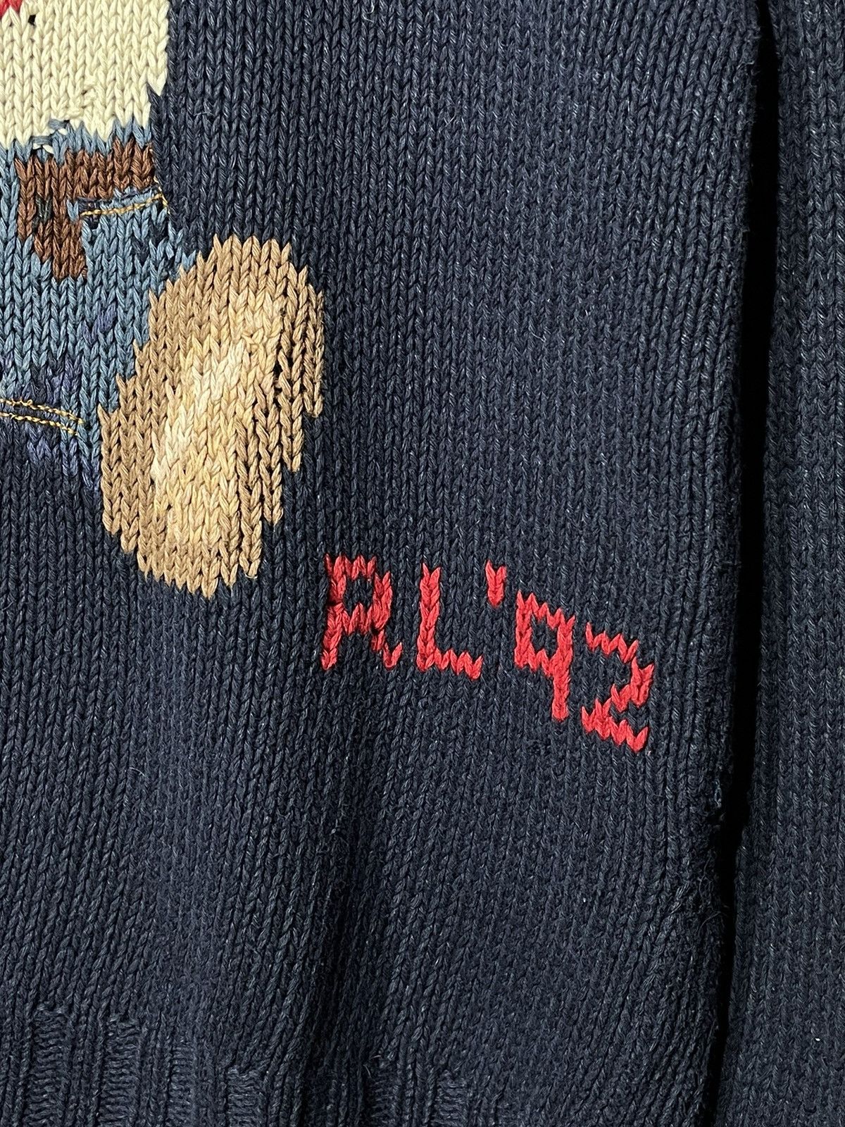 Polo Ralph Lauren × Vintage Sweater Polo Bear Vintage 1992 Hand Knit Size US XL / EU 56 / 4 - 7 Thumbnail