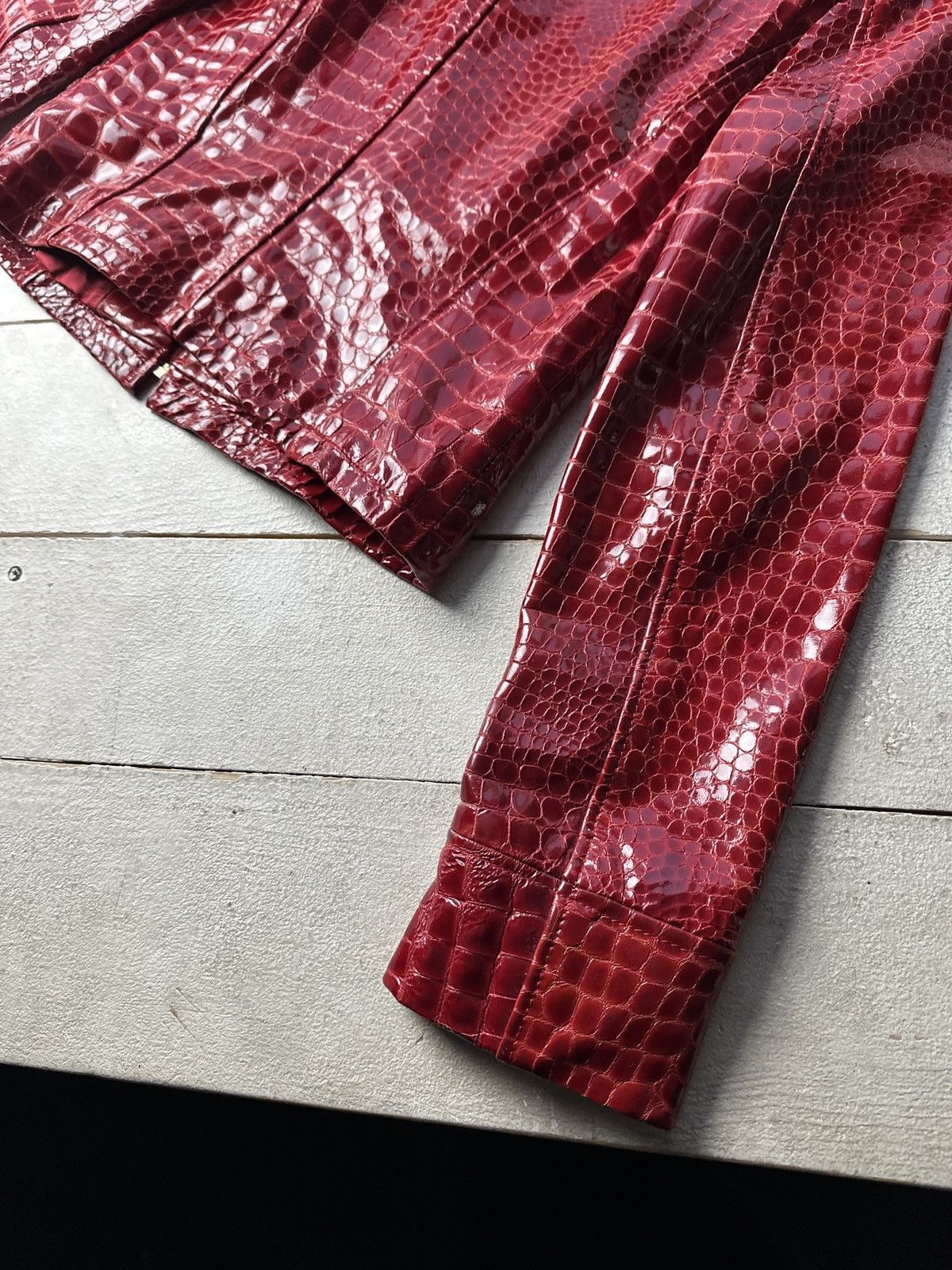 Other SEXY 18+🚨Y2K TYPE DIRTY SLIM FIT ZIP LEATHER JACKET Size S / US 4 / IT 40 - 13 Thumbnail