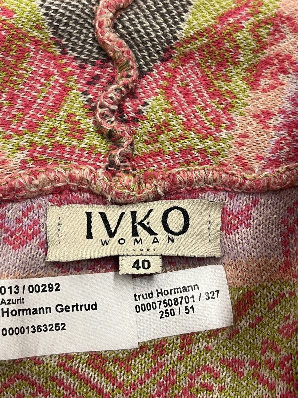 Other IVKO Button Up Damask Multicoloured Knit Cardigan Boho Style Size S / US 4 / IT 40 - 5 Thumbnail