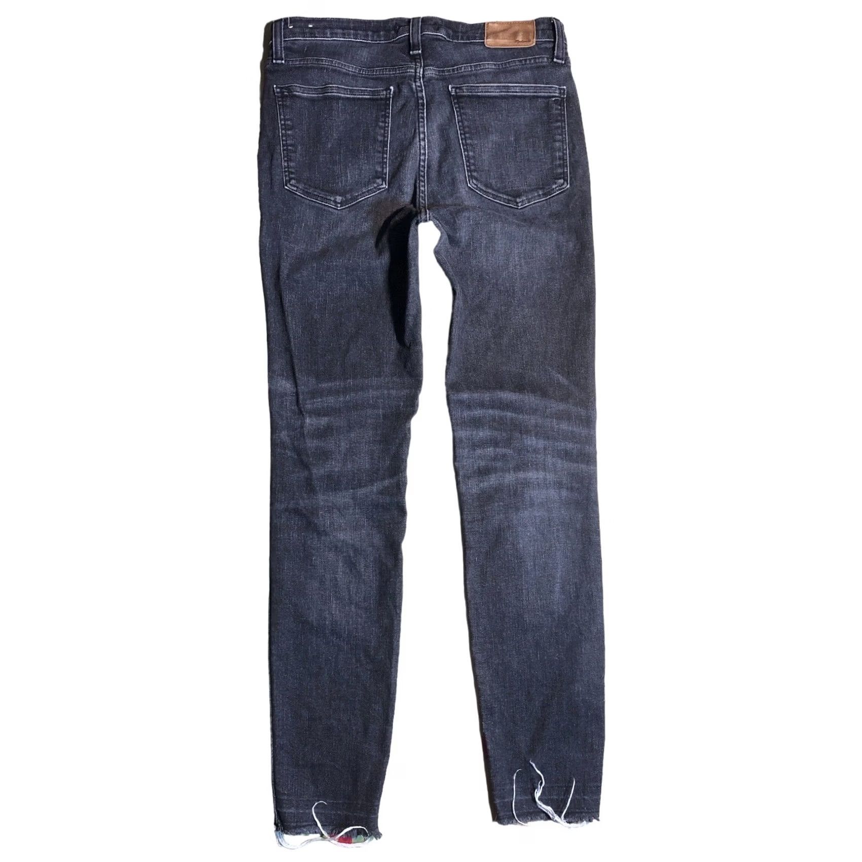 Madewell Madewell Jeans 10'' High Rise Skinny Distressed Denim Black Womens 28 Tall X 28.5 5-Pocket Stretch Slim Size 30" / US 8 / IT 44 - 2 Thumbnail