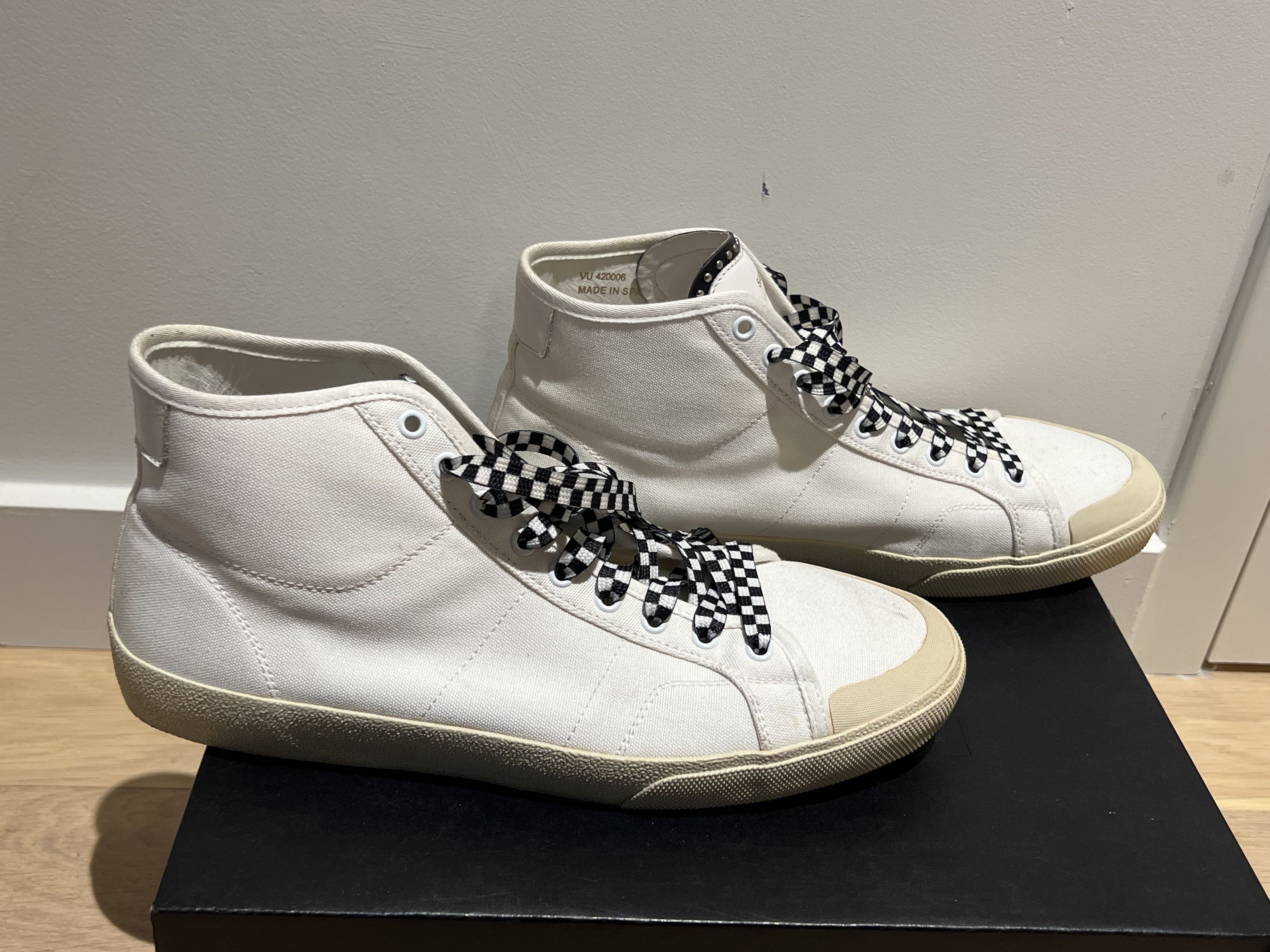 Saint Laurent Paris SURF SOUND CANVAS SNEAKERS STUDS Size US 12 / EU 45 - 8 Thumbnail