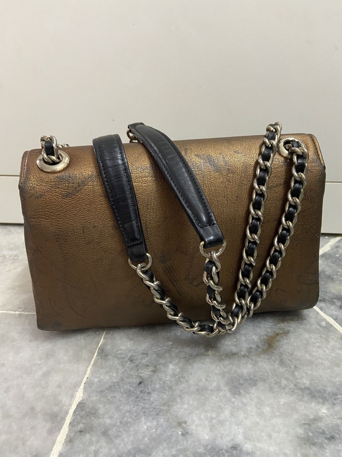 Vivienne Westwood Chain Orb Leather Shoulder Bag Size ONE SIZE - 4 Thumbnail