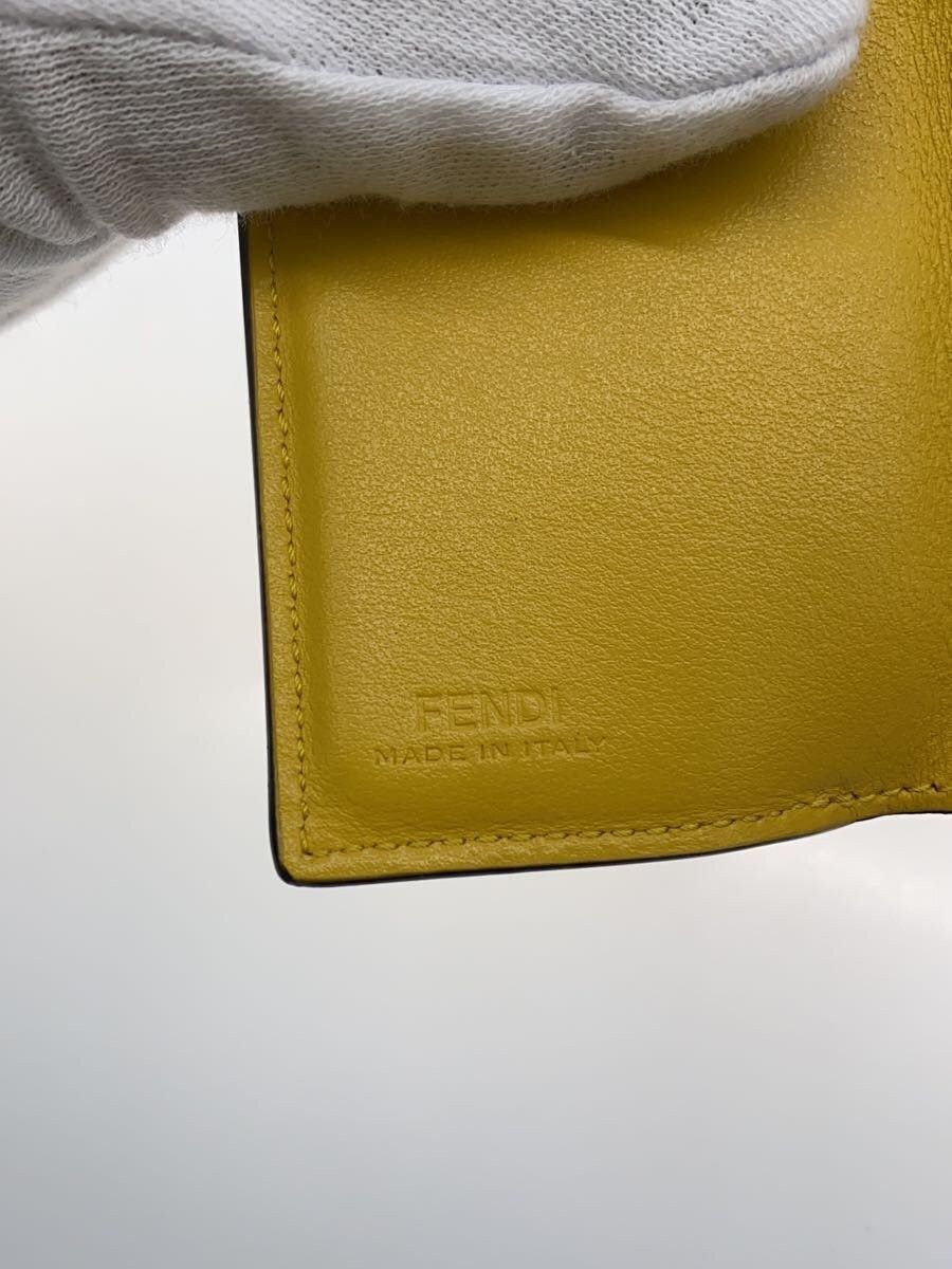 Fendi Fendi Leather Tri-Fold Wallet Yellow Size ONE SIZE - 3 Thumbnail