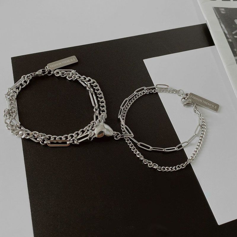 Jewelry Heart Punk Bracelet Y2K Punk Chain Gotch Bracelets Chains Size ONE SIZE - 2 Thumbnail