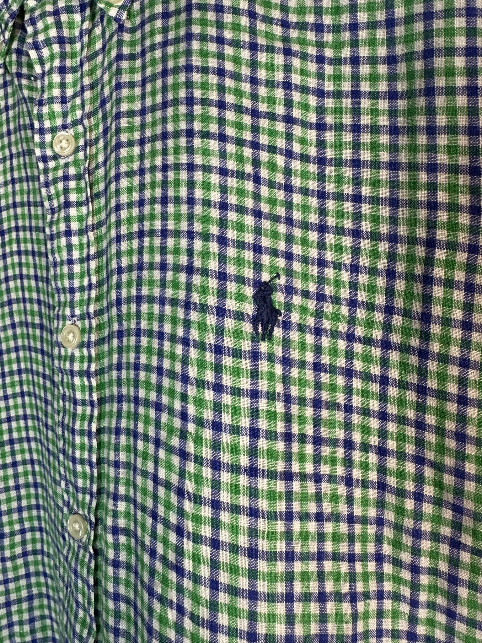 Ralph Lauren Ralph Lauren Linen Checked Button Up Shirt Size US L / EU 52-54 / 3 - 8 Thumbnail