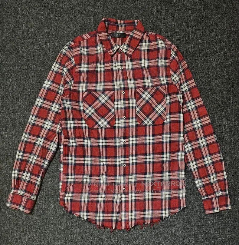 Amiri Amiri Red Plaid Long Sleeve Shirt. Size US L / EU 52-54 / 3 - 1 Thumbnail