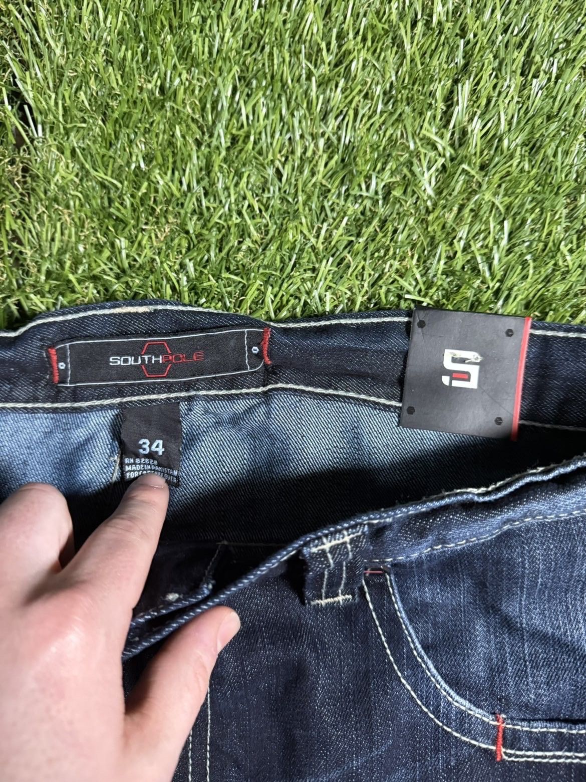 Southpole Vintage Y2K Baggy South Pole Distressed Denim Grunge Jeans Size US 34 / EU 50 - 4 Thumbnail
