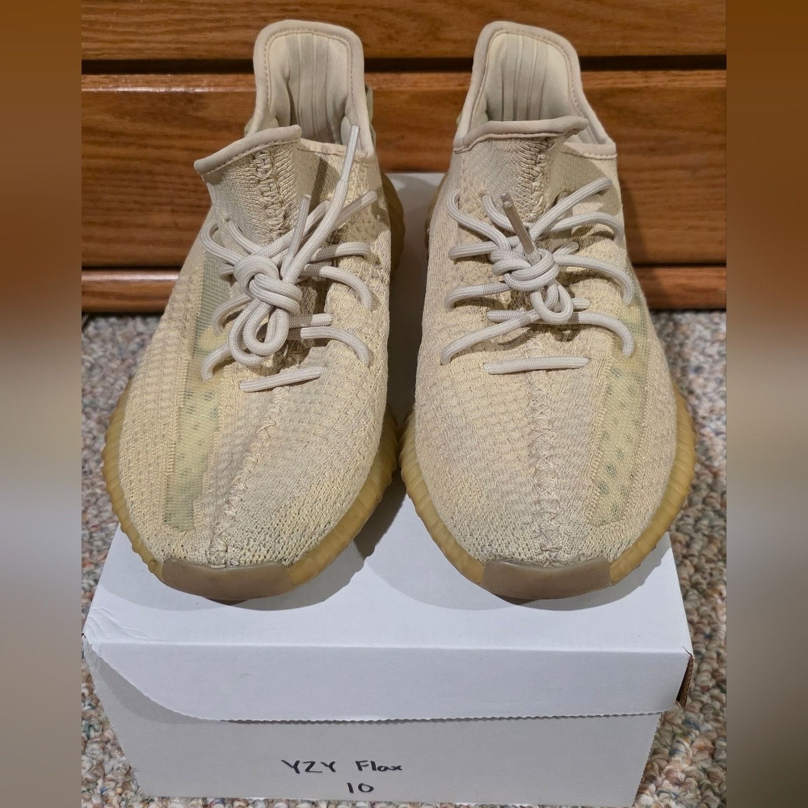 Yeezy Adidas Yeezy 350 V2 Flax Size Mens 10/ Womans 11 UNISEX Size US 10 / EU 43 - 2 Thumbnail