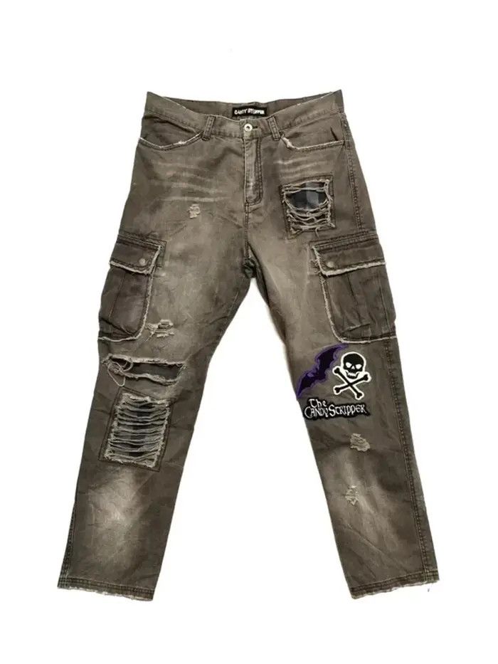 Japanese Brand Candy Stripper Japan Streetwear Distressed Pant Trouser Size US 32 / EU 48 - 1 Thumbnail