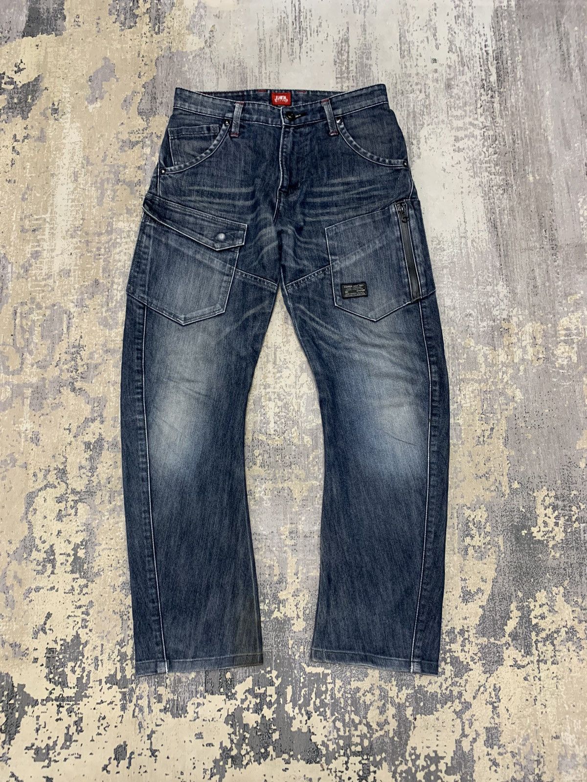 image of Edwin Blue Trip Multipocket Bondage Cargo Pants 29X27, Men's