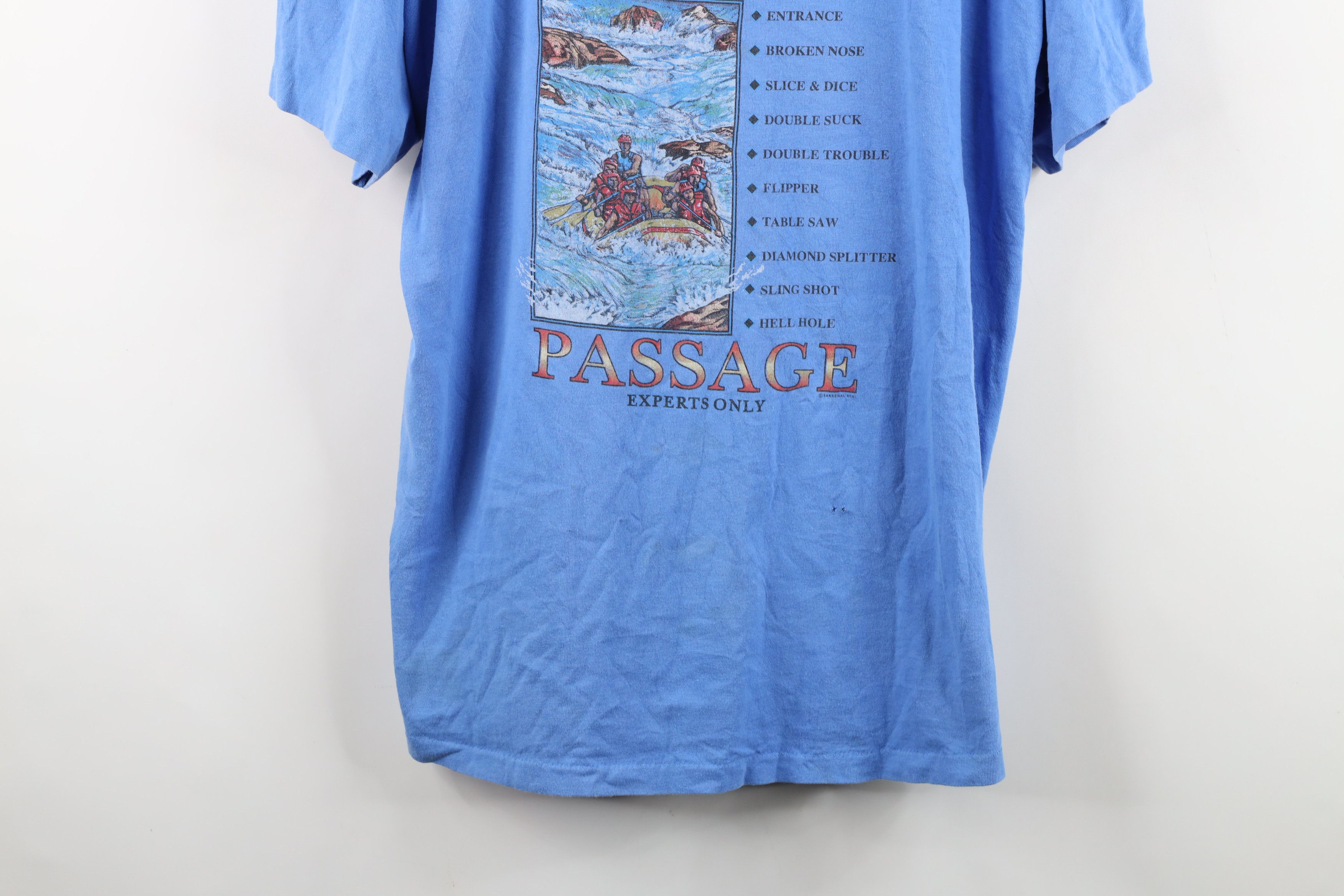 Vintage Vintage 90s Streetwear Ocoee River Rafting T-Shirt Blue USA Size US XL / EU 56 / 4 - 3 Thumbnail