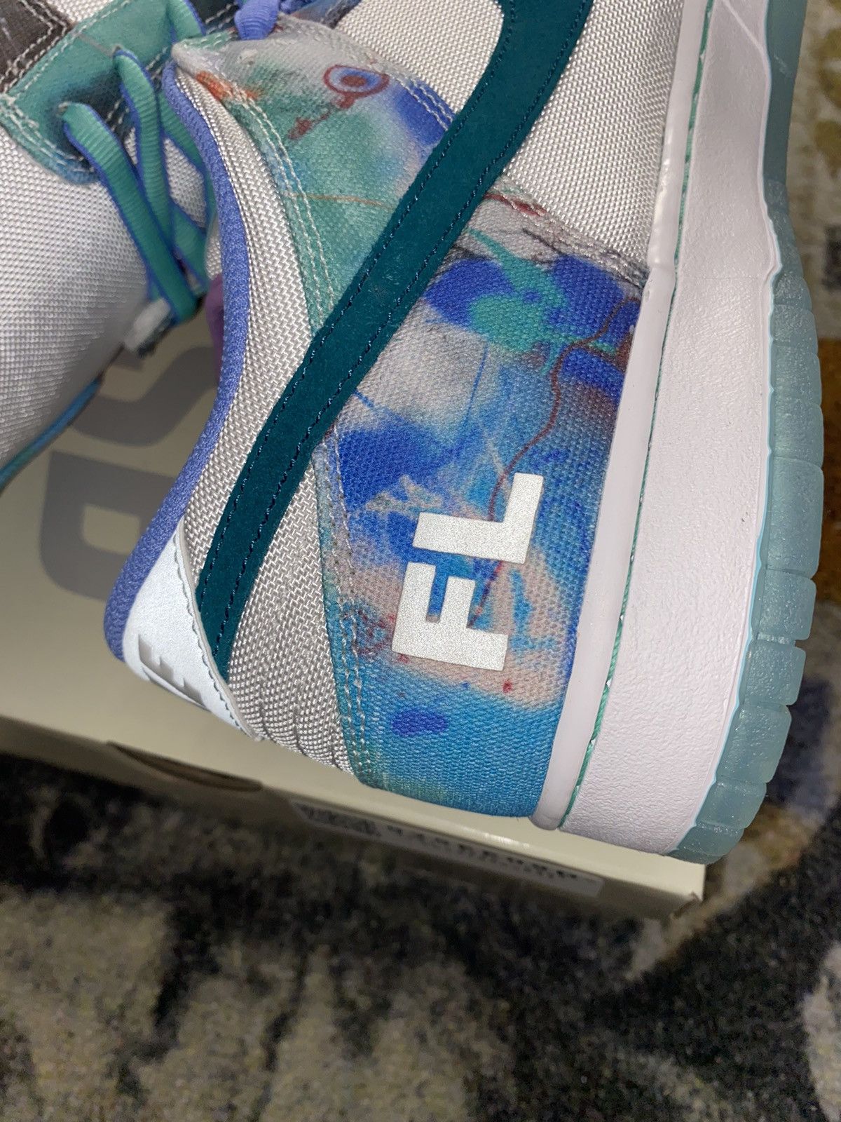 Nike Nike SB Dunk Low Futura Laboratories Bleached Aqua Size US 14 / EU 47 - 3 Thumbnail
