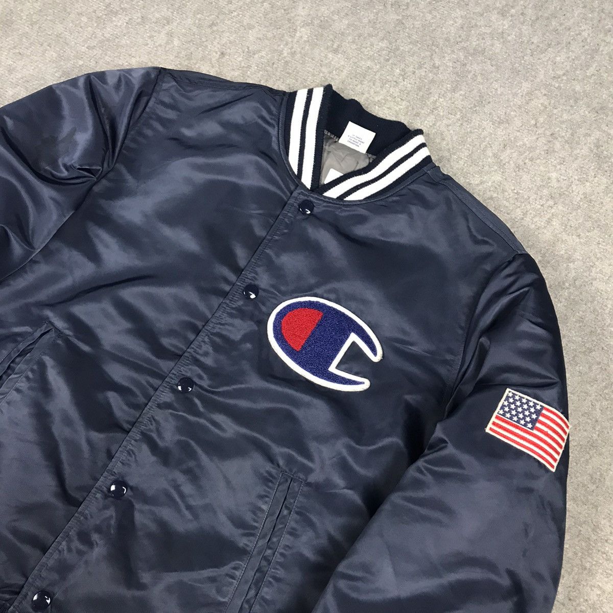Champion CHAMPION SNAP BUTTON VARSITY STYLE JACKET Size US M / EU 48-50 / 2 - 3 Thumbnail