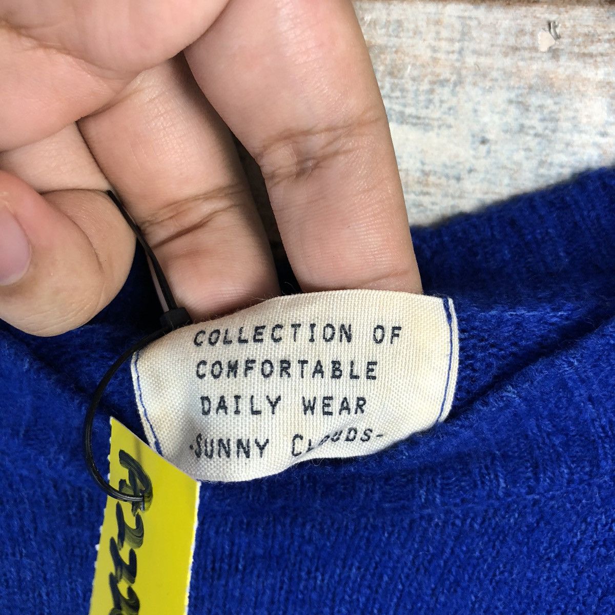 Homespun Knitwear × Japanese Brand Sunny Clouds Blue Knitwear #A2220 Size L / US 10 / IT 46 - 10 Thumbnail