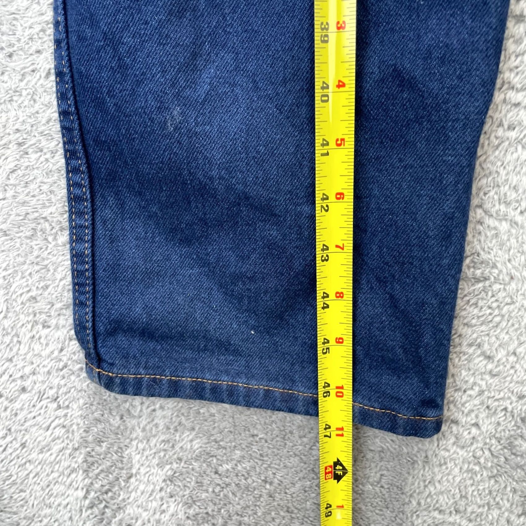 Vintage VINTAGE LL Bean Jeans Womens 16 Tall Blue Ultra High Rise Relaxed Tapered Leg Logo Denim Shirt? Size 24" / US 00 / IT 34 - 6 Thumbnail