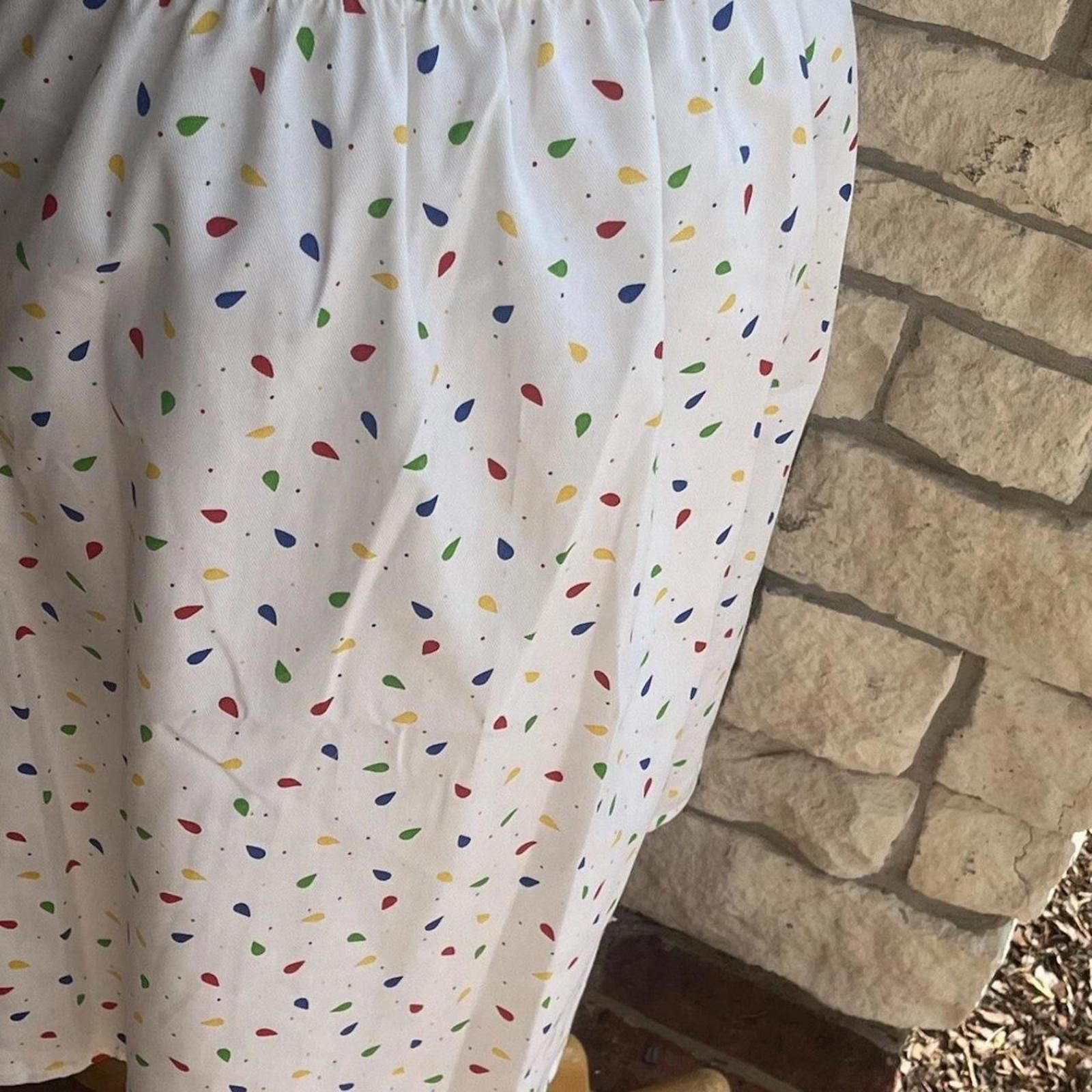 Other White cotton vintage mini skirt polka dots #polkadot Size 32" / US 10 / IT 46 - 4 Thumbnail