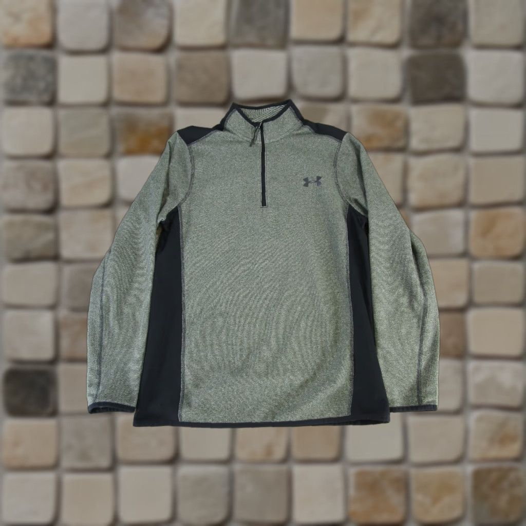 Under Armour UNDER ARMOUR Fleece Sweater Mens Small Black Cold Gear Pullover Zip Mock Neck Size US S / EU 44-46 / 1 - 1 Thumbnail