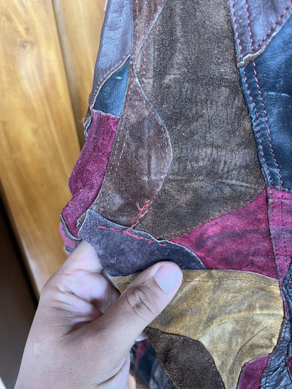 Vintage Vintage 60s-80s Patchwork Leather and suede jacket Size US S / EU 44-46 / 1 - 6 Thumbnail