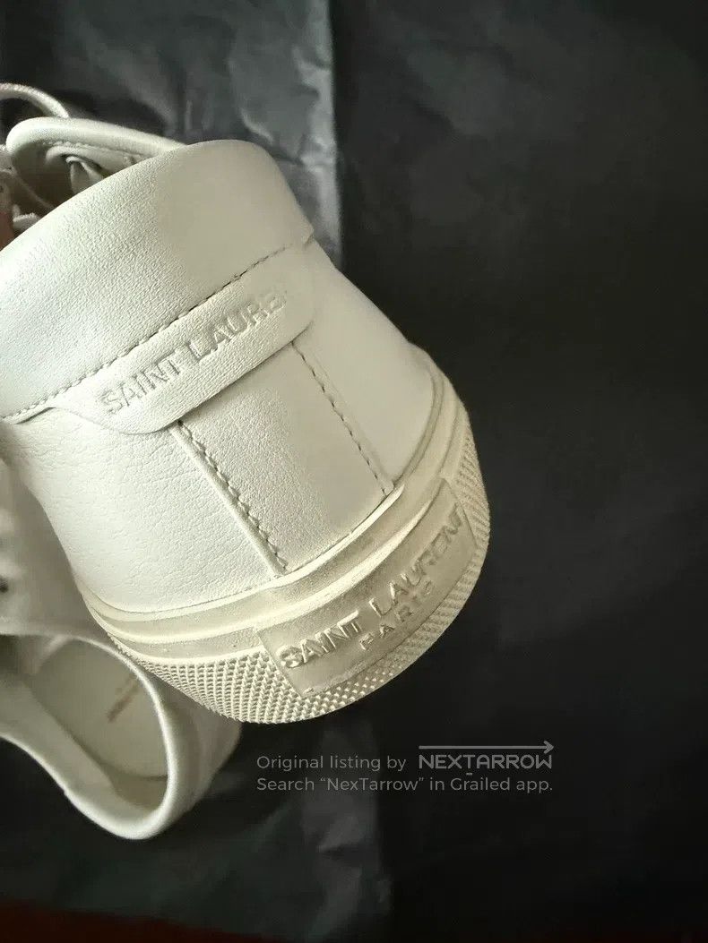 Saint Laurent Paris Saint Laurent Paris Leather White Shoes with Letter Graffi Size US 7 / EU 40 - 6 Thumbnail
